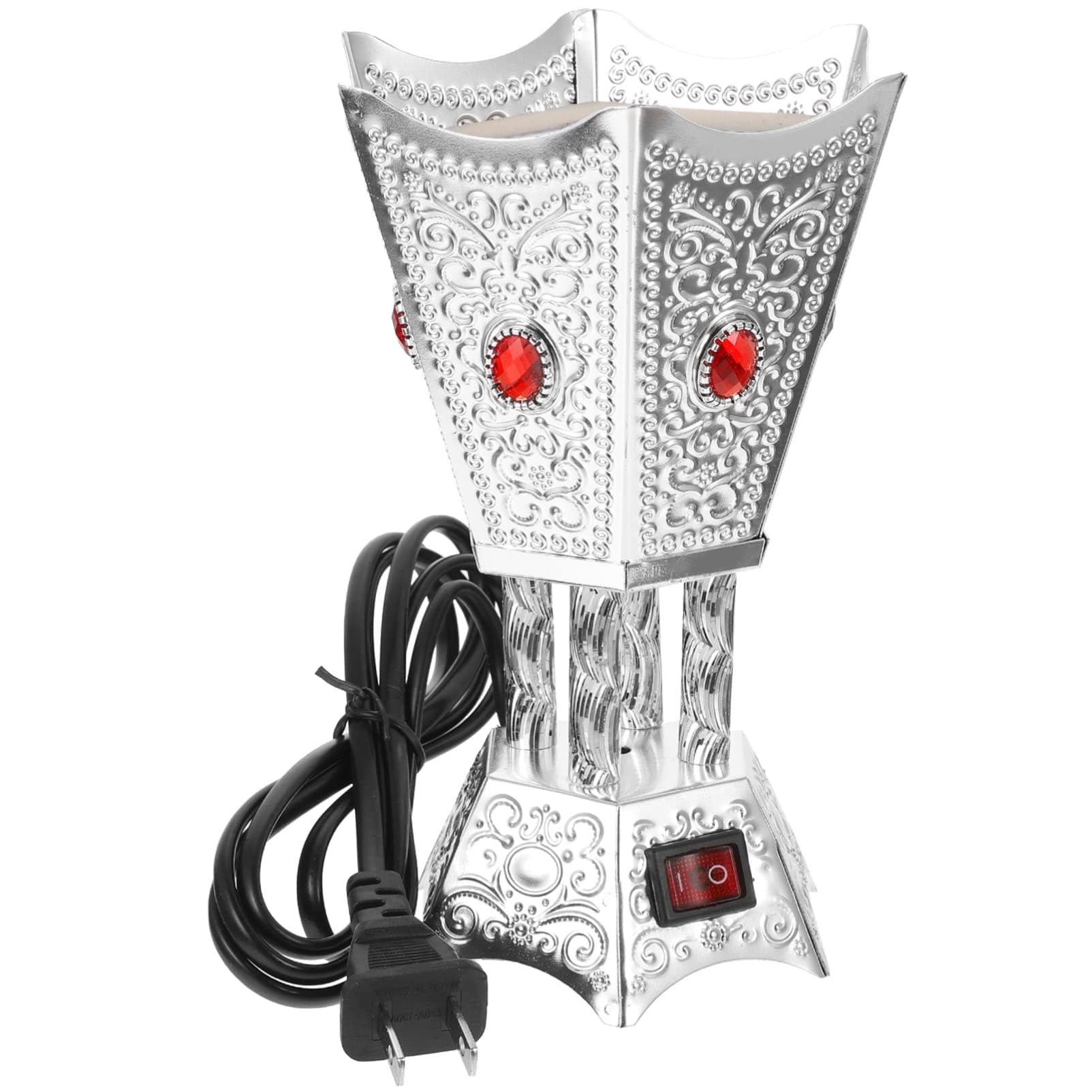 Electric Incense Burner Metal Bakhoor Burner Middle Eastern Style Tabletop Electric Censer for Home Office Yoga Spa Decor