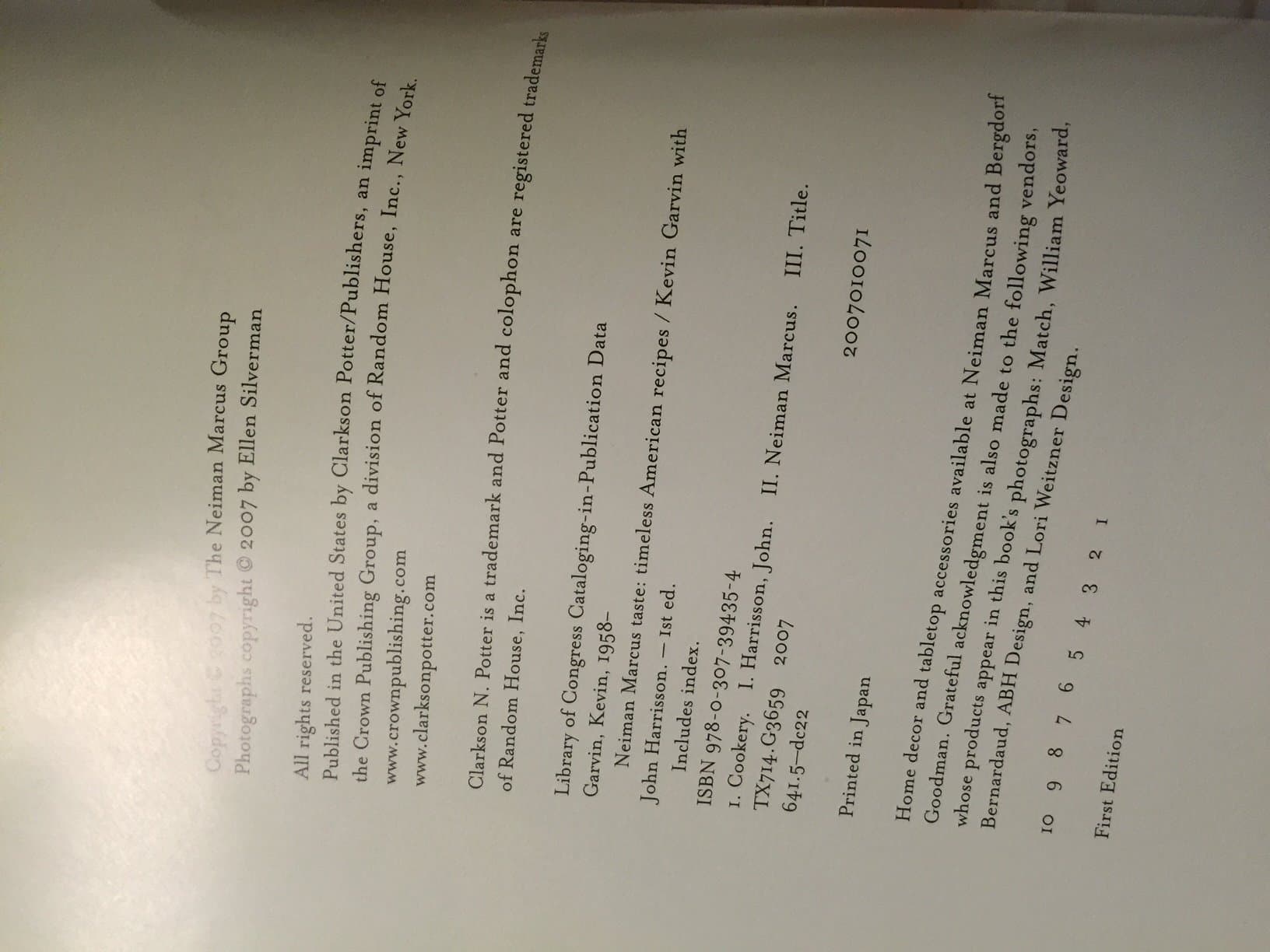 Neiman Marcus Taste: Timeless American Recipes Hardcover – October 9, 2007