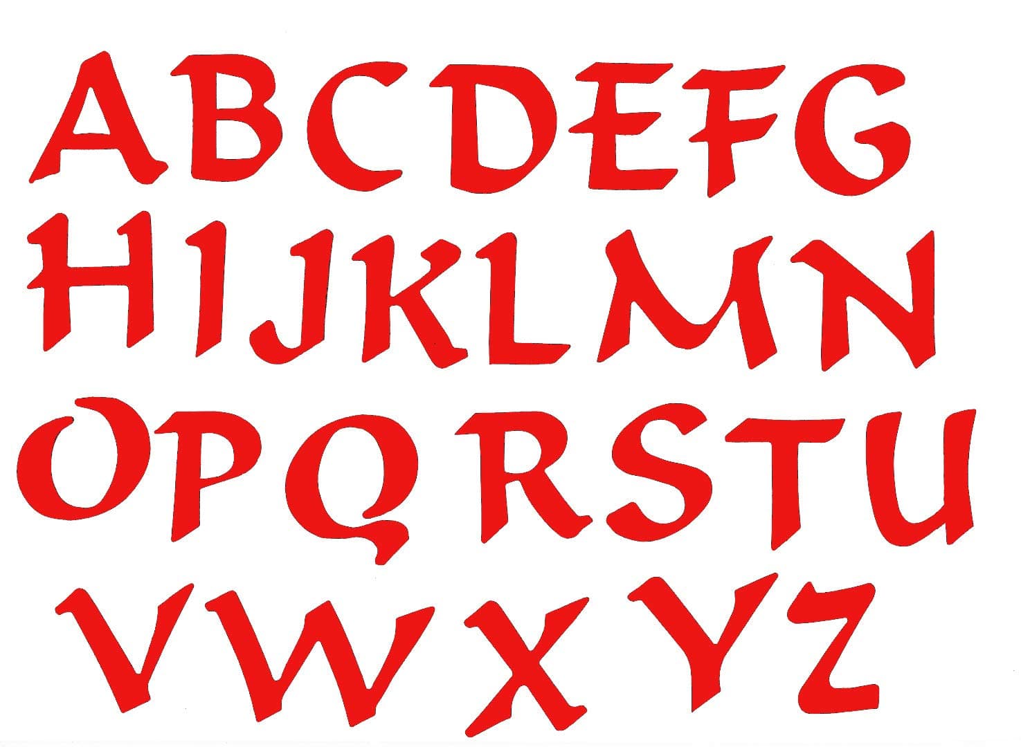 Self Adhesive Felt Letter Set (Red)