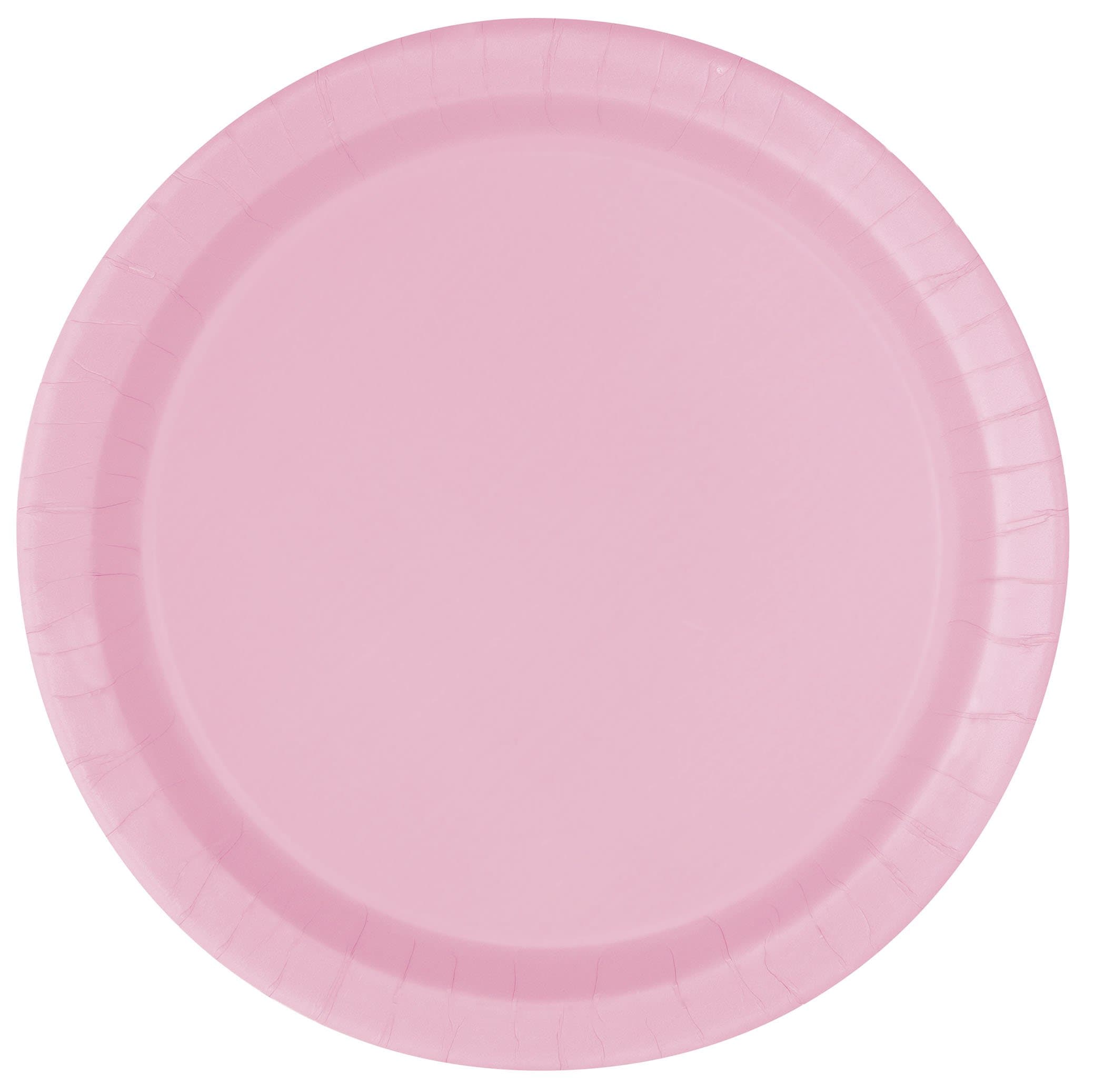 Lovely Pink Solid Round Paper Dessert Plates (17cm) 20 Count - Vibrant Paper Plates for Parties and Events, Perfect for Appetizers, Snacks, and Desserts