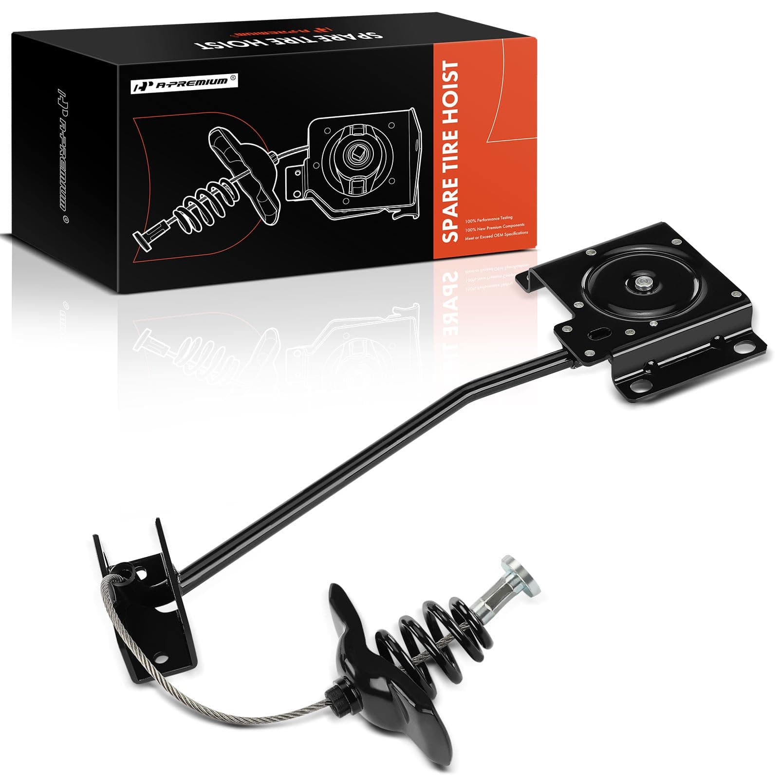 A-Premium Spare Tire Hoist Spare Tire Winch Carrier Compatible with Toyota and Lexus Models - Highlander 2004-2007, RX330 2004-2006, RX350 2007-2009, Replace# 519000E011, 519000E012