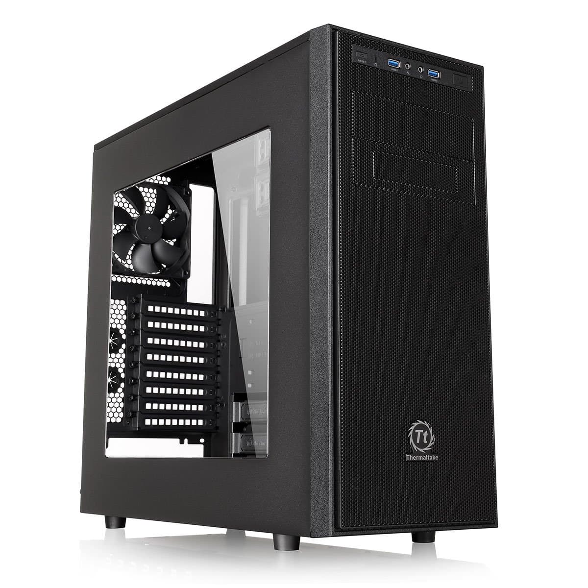 Thermaltake CA-1C9-00M1WN-00 Versa H34 Gaming Window Mid-Tower Chassis - Black