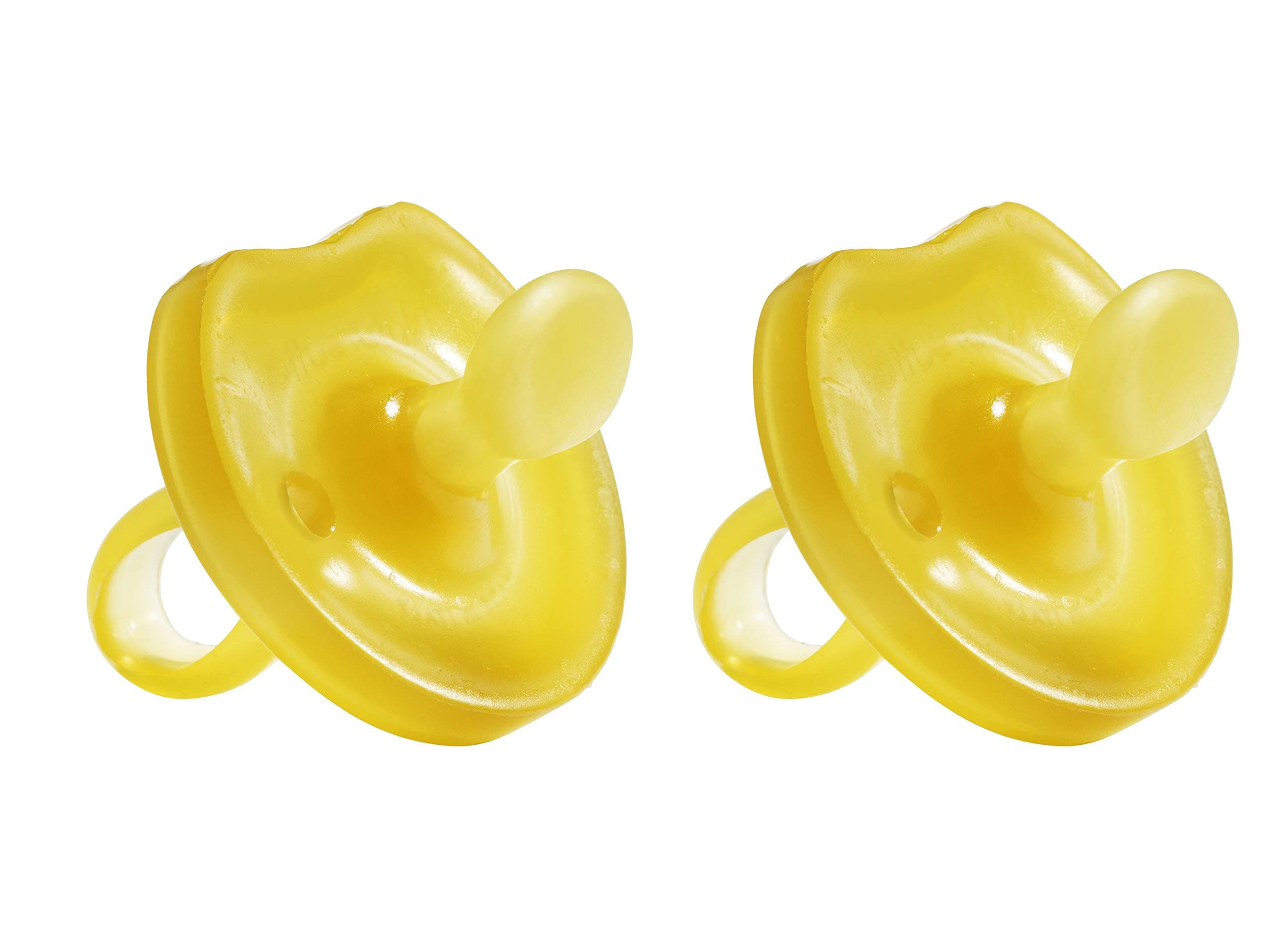 Natursutten Butterfly Natural Rubber Pacifier, Orthodontic 2-Pack (0-6 Months)