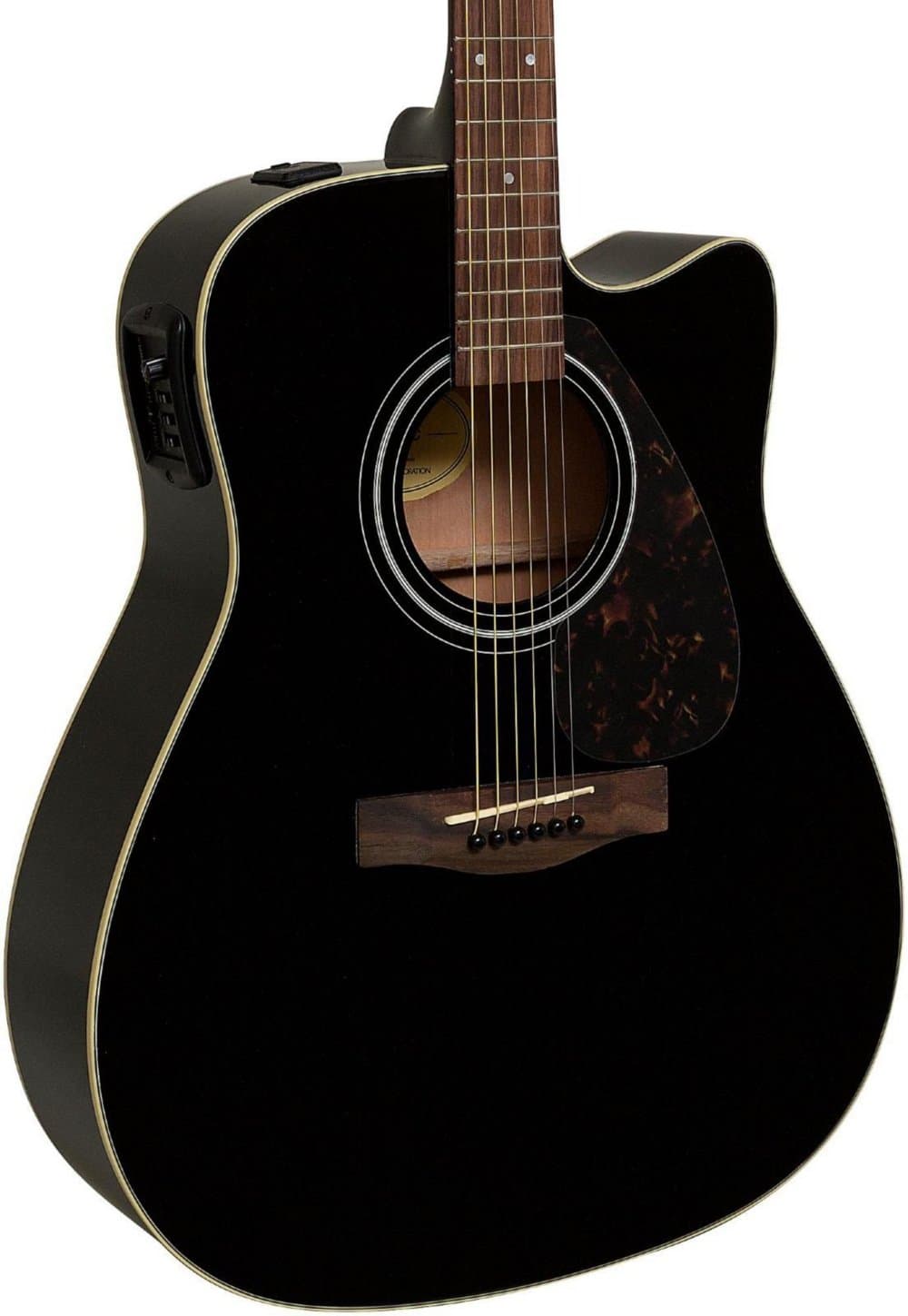 Yamaha FX335C Dreadnought Acoustic-Electric Guitar Black