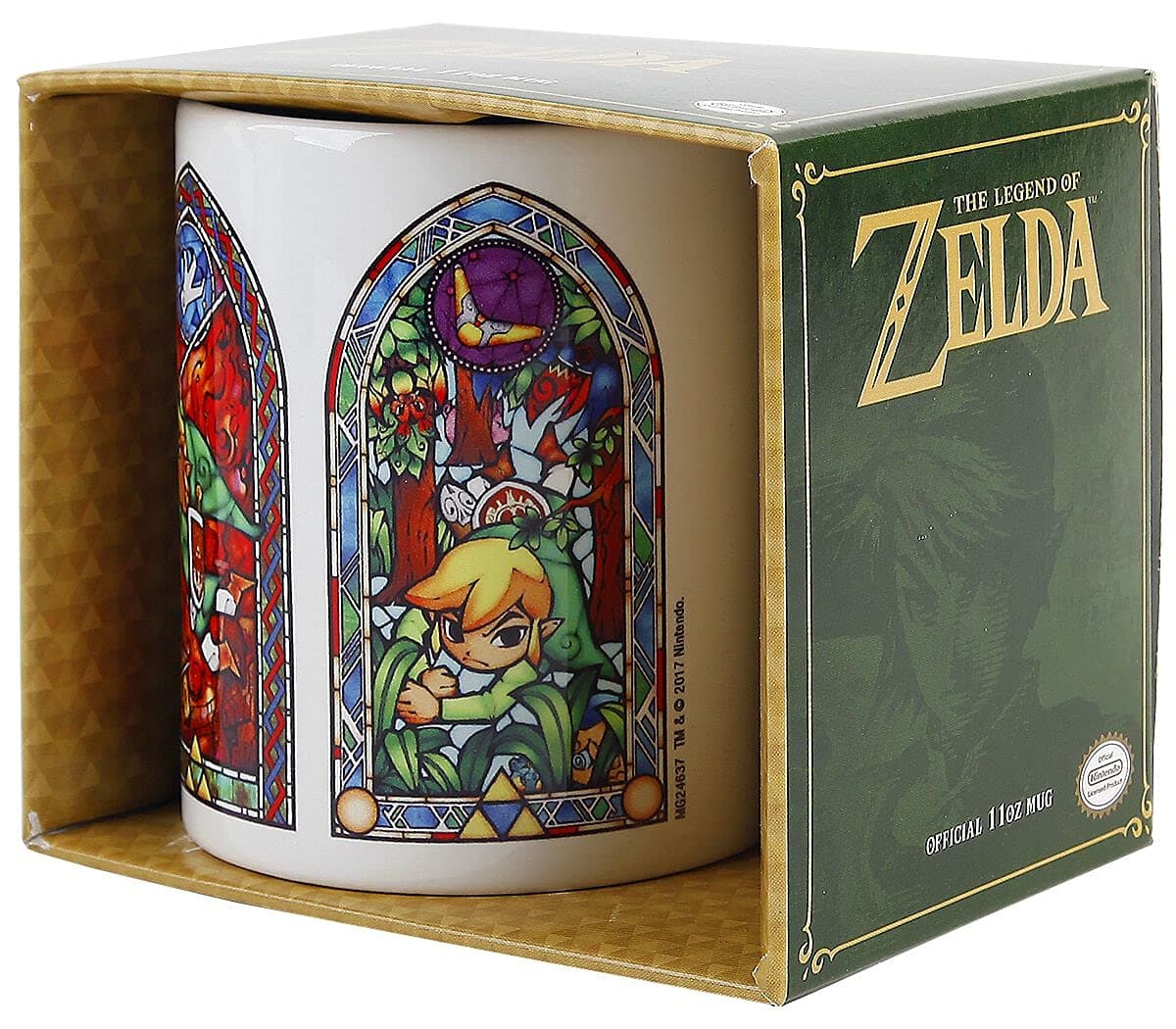 Pyramid International MG24637 The Legend Of Zelda (Stained Glass) Official Boxed Ceramic Coffee/Tea Mug, Paper, Multi-Colour, 11 x 11 x 1.3 cm, 315 oz