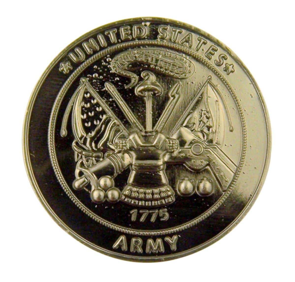 singer star case Silver Tone Faithful Protector Pocket Token with Prayer - United States Army