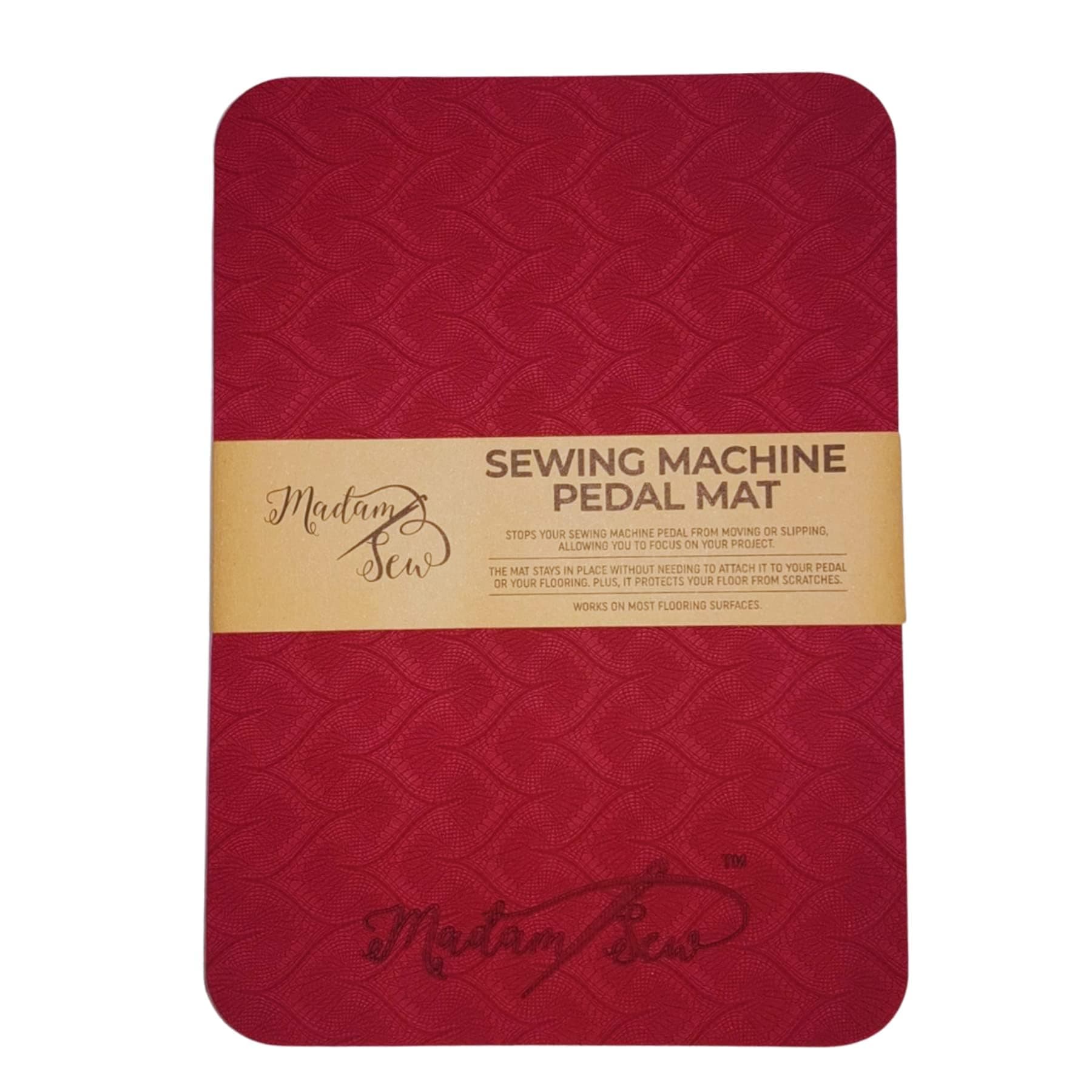 Madam Sew Sewing Machine Pedal Mat Non Slip | Sewing Mat Reduce Vibration with No Slip Rubber Keeps Pedal in Place | Sewing Machine Mat Accessory | 7” x 10”