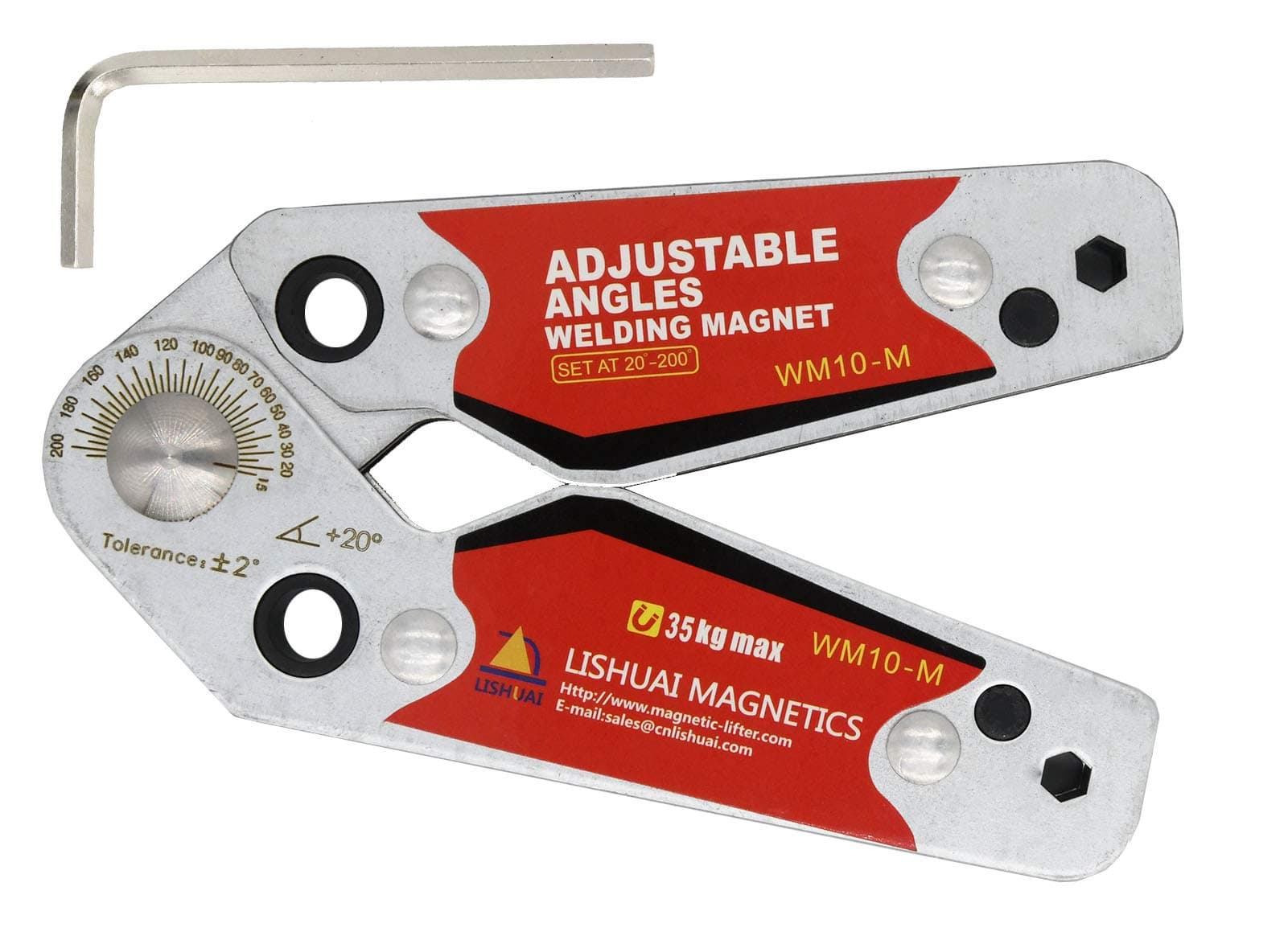 Adjustable Angle Welding Magnet (20°~200°),Magnetic Welding Holder,Welder Tool Accessories,Welding Magnet Set,Welding Holder Tool,Adjustable Welding Clamp WM10 for Welding Jobs In Hardware Processing