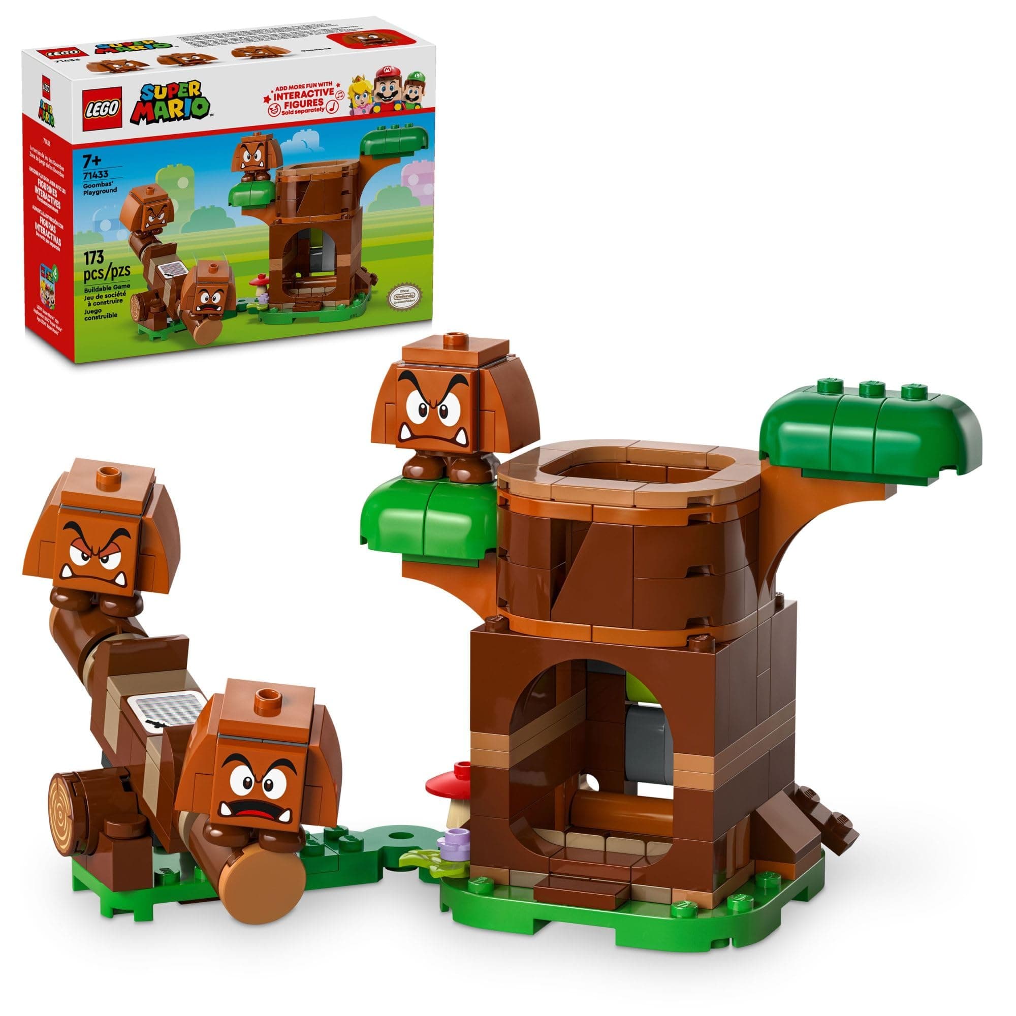 Super Mario Goombas’ Playground, Nintendo Super Mario Collectibles for Kids, Buildable Seesaw, Super Mario Toy Playset, 3 Figures, Gift for Boys, Girls and Any Fan Ages 7 and Up, 71433