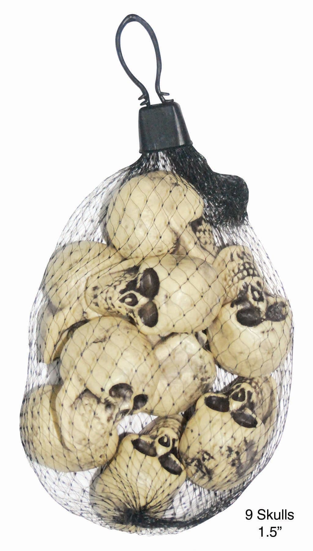 Sunstar Industries 9 Mini Small Plastic Skulls Bag Halloween Table Decoration Prop