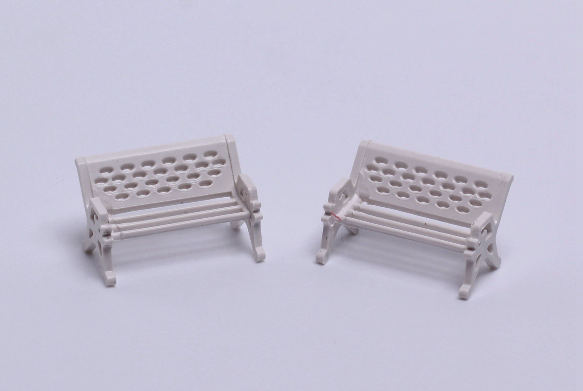 SecretRain Miniature Garden Fairy Ornament 2PCS White Chair