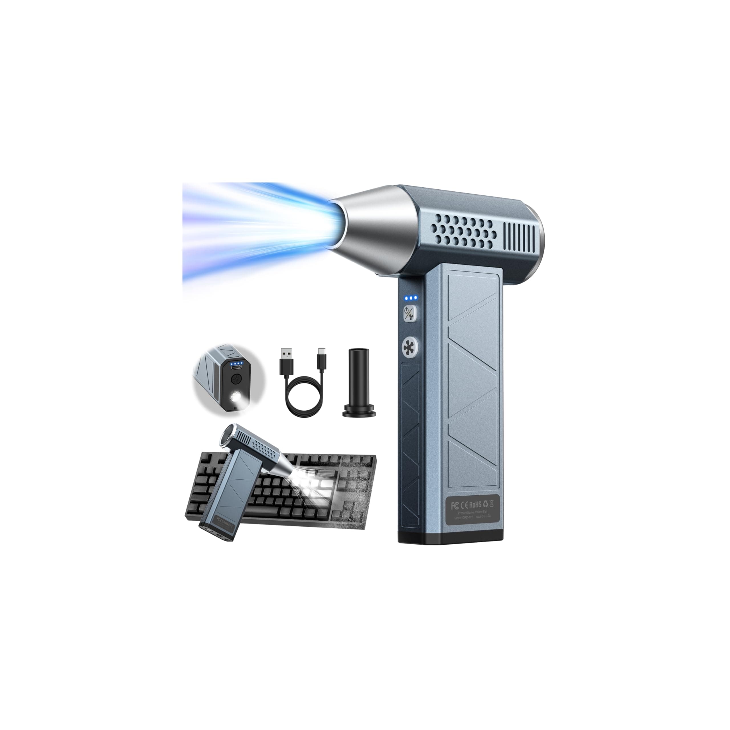 Compressed Air Duster Cleaner for Electronics, Computer, Keyboard, Car