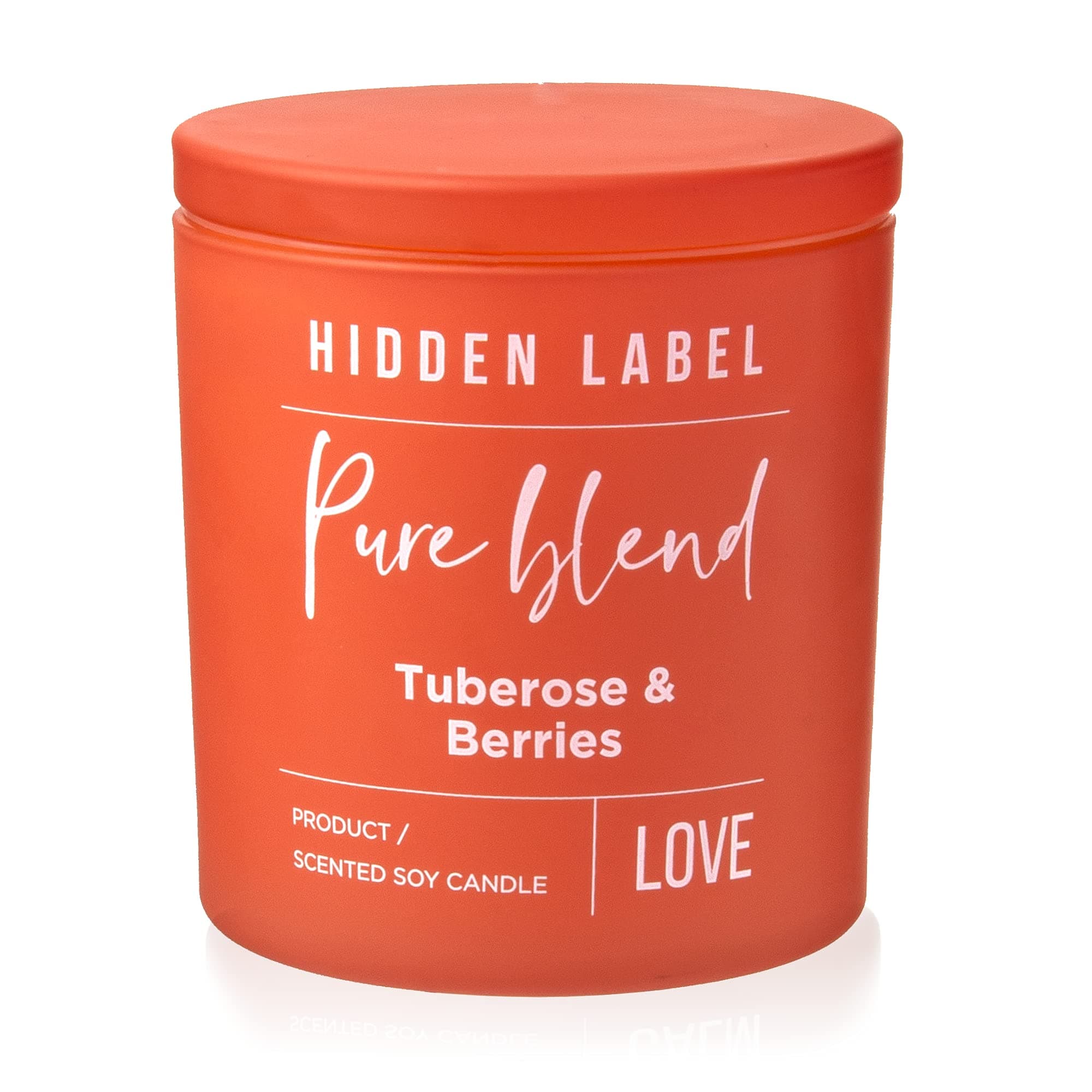 Hidden LabelScented Candles, Tuberose & Berries Large Candle 14oz 2 Wicks, Pure Blend Collection Soy Candles for Home, Gifts for Women