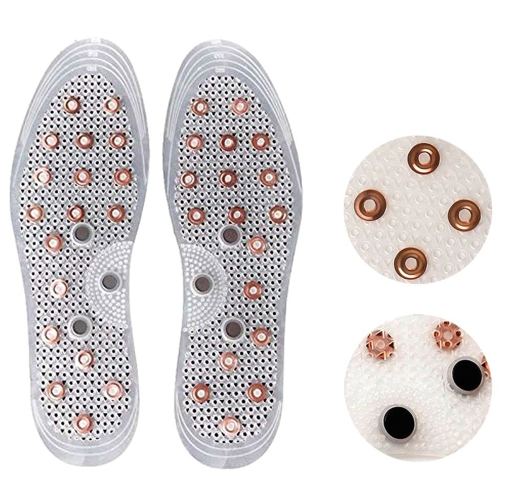 Anti-odor Acupressure Copper Magnetic Massage Shoe Insoles