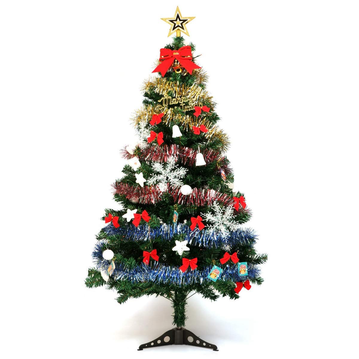 Guojia 5ft Christmas Tree Suit, DIY Tabletop Artifical Christmas Tree Decoration for Kids,Suitable for Evening Party, Office, Hotel, Family Decoration