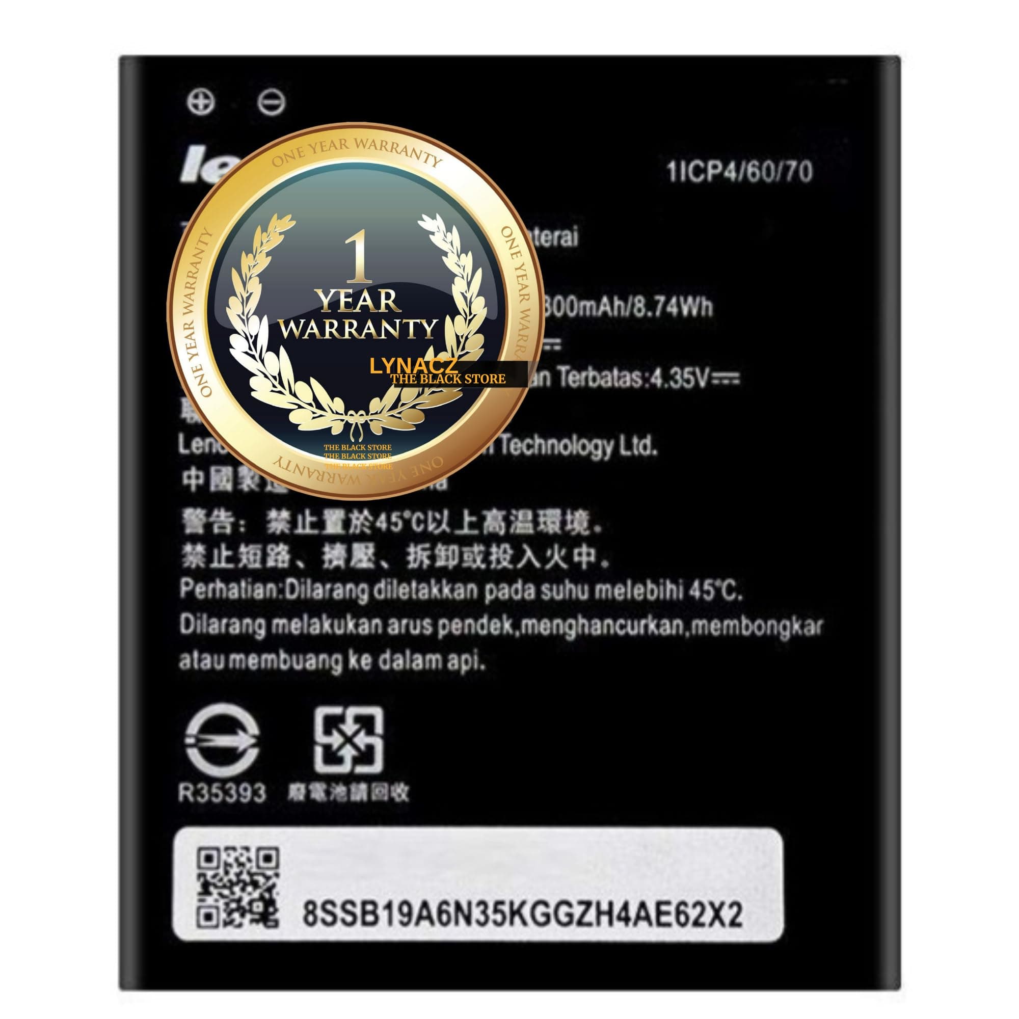 Original BL242 Battery for Lenovo A6000 Plus K3 K 3 K30 K 30 Part NO (1|CP4/65/81) (2300mAh) with 1 Year Replacement Warranty