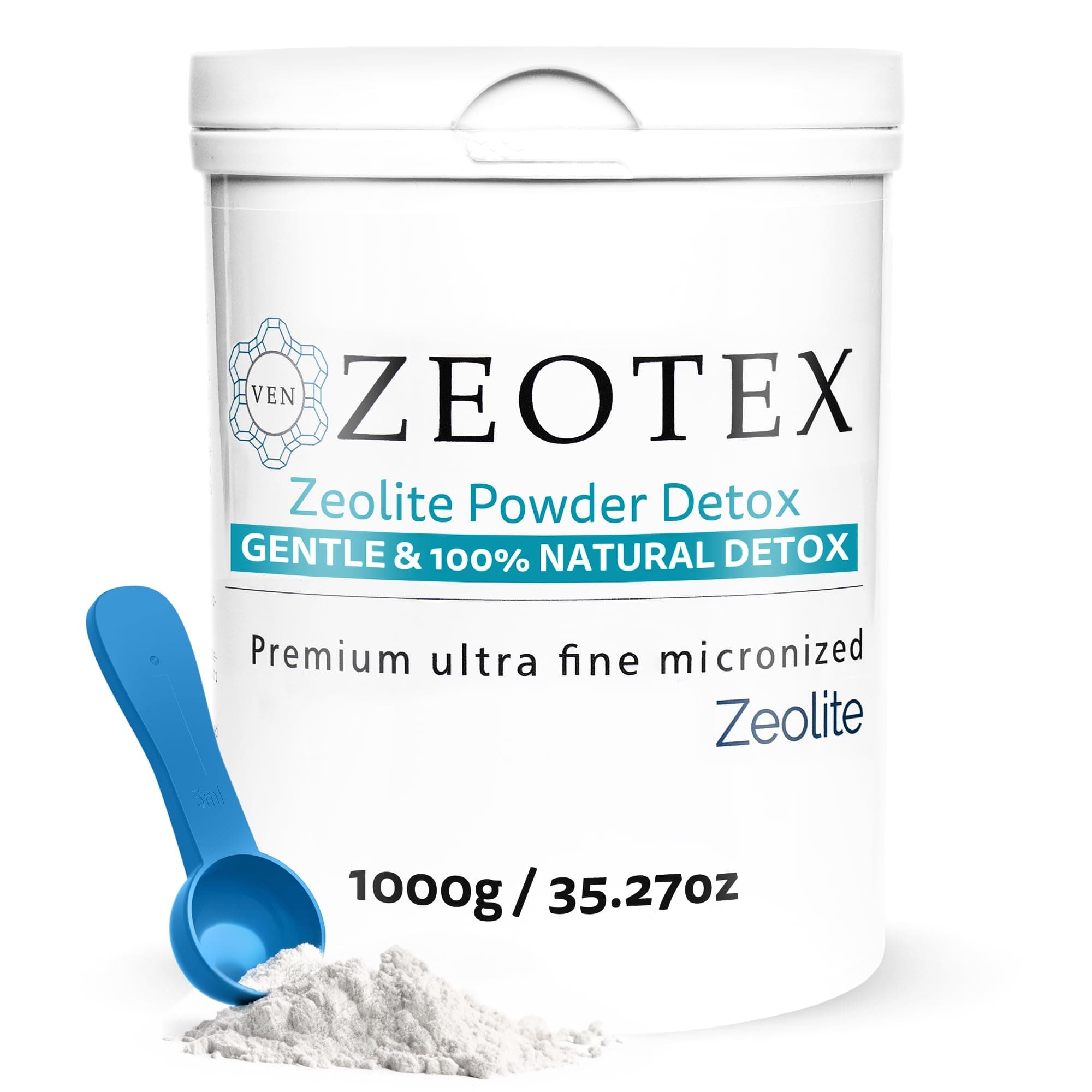 1000g Zeolite Detox Powder – Clinoptilolite Supplement for Full Body Cleanse, Gut Health, Energy, Immune & pH Support | Natural Mineral