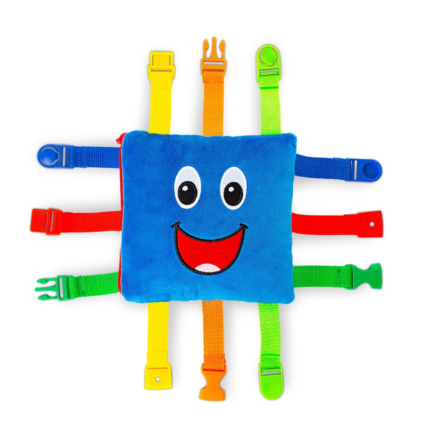 Buckle Toys - Boomer Square - Learning Activity Toddler Plane Travel Essential Toy - Develop Motor Skills and Problem Solving
