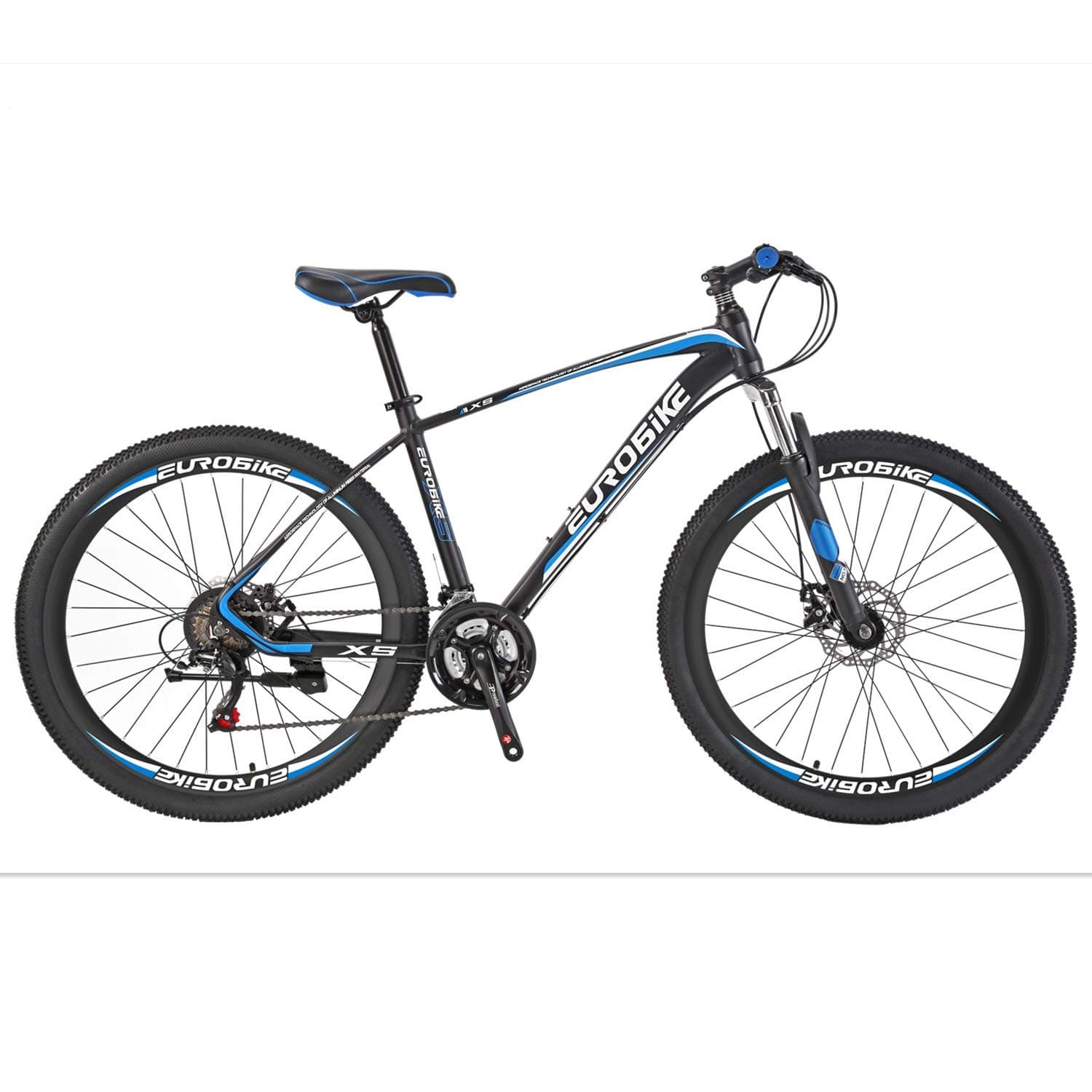 OBK X5 Aluminium Frame Mountain Bike 27.5-inch Wheels Front Suspnesion Mens Bicycle 21 Speed Dual Disc Brakes for Adult Men or Women