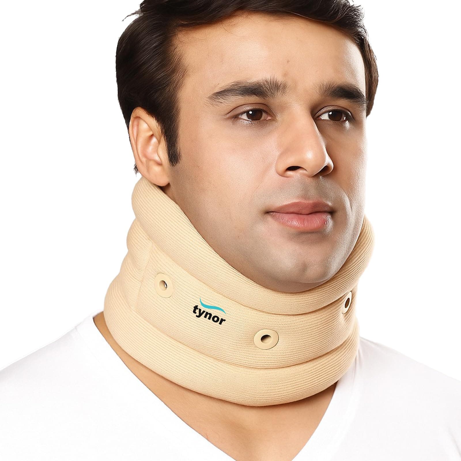 Tynor Cervical Collar Soft with Support, Beige, Medium, 1 Unit