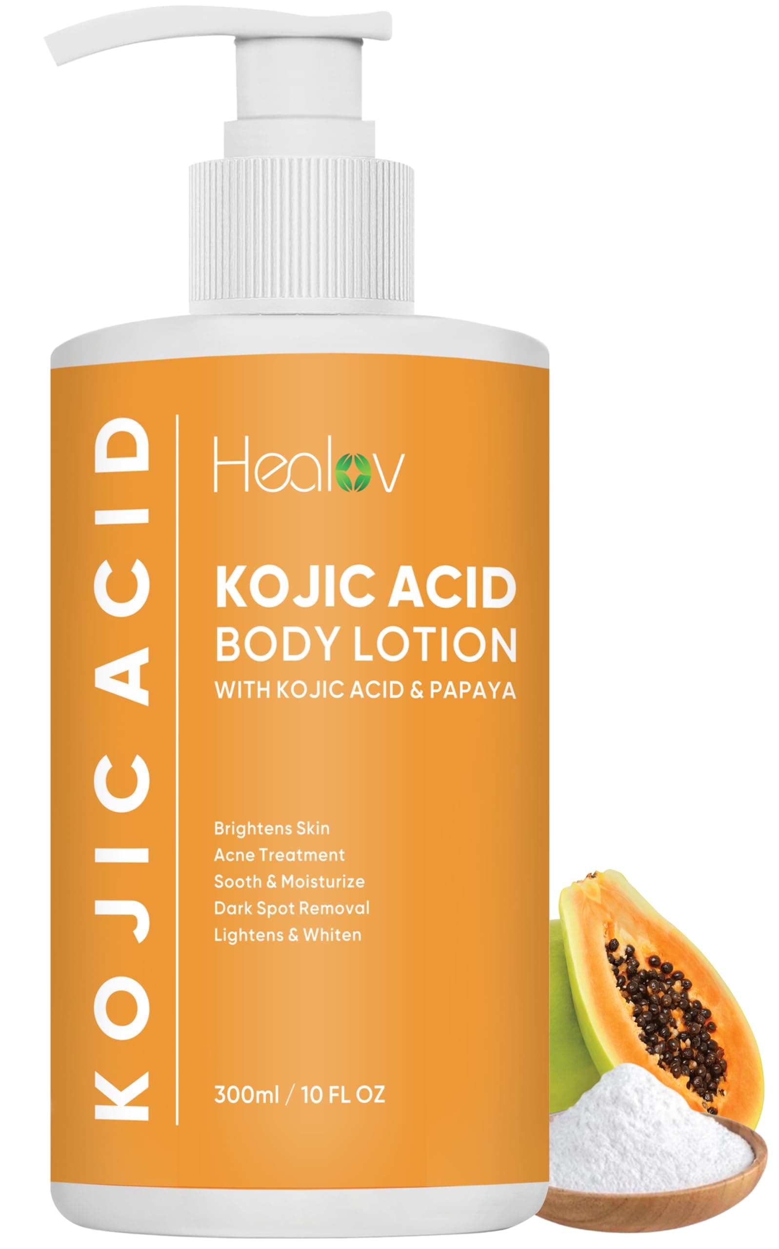 Kojic Acid Lotion – Skin Brightening Body Lotion for Age Spots, Hyperpigmentation, Intimate Areas – Dark Spot Remover, Reduces Acne, Scars and Evens Tone – Kojic Acid Cream for Brighter, Glowing Look