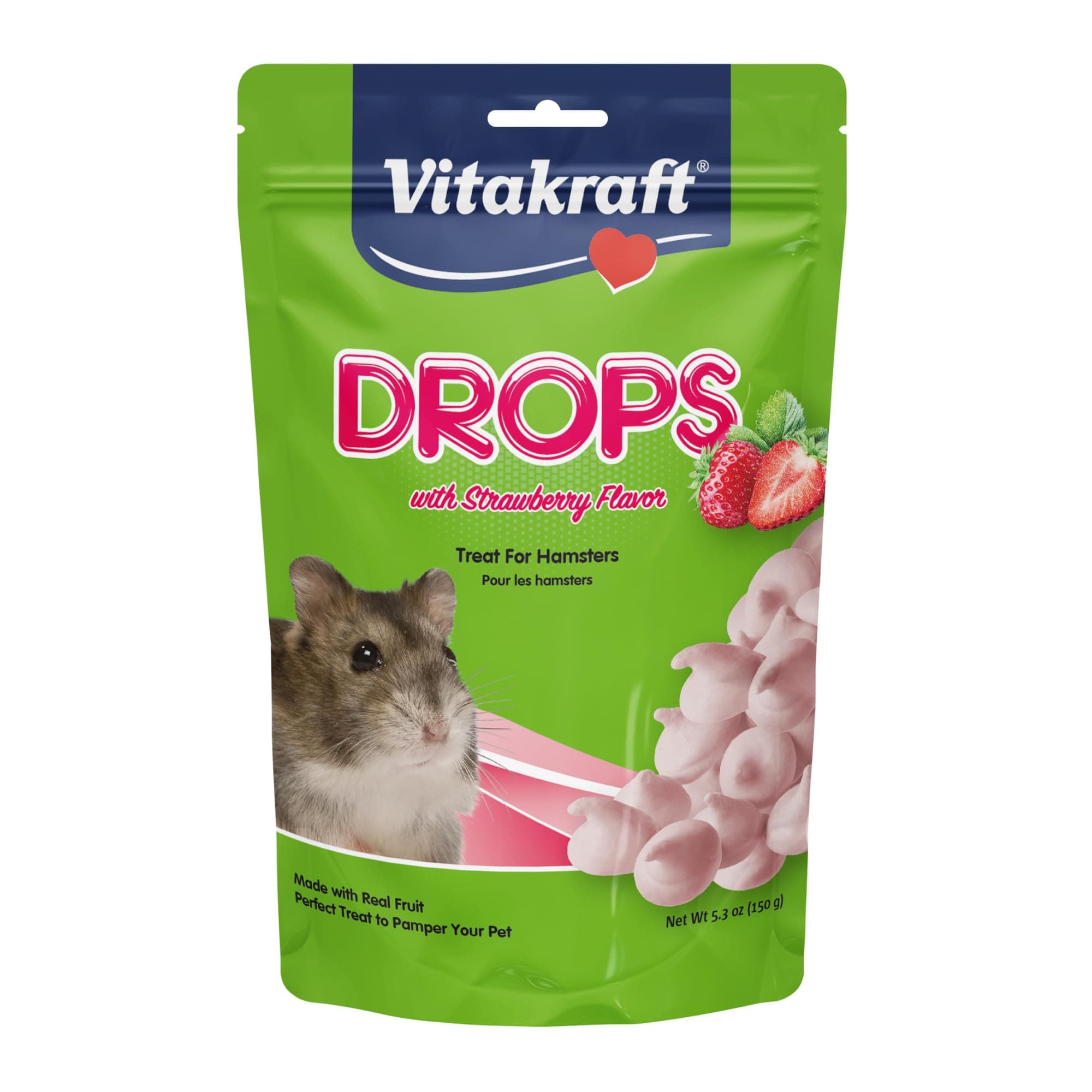 Vitakraft Hamster Strawberry Drops Yogurt Morsals Delicious Healthy Snacks 5.3oz