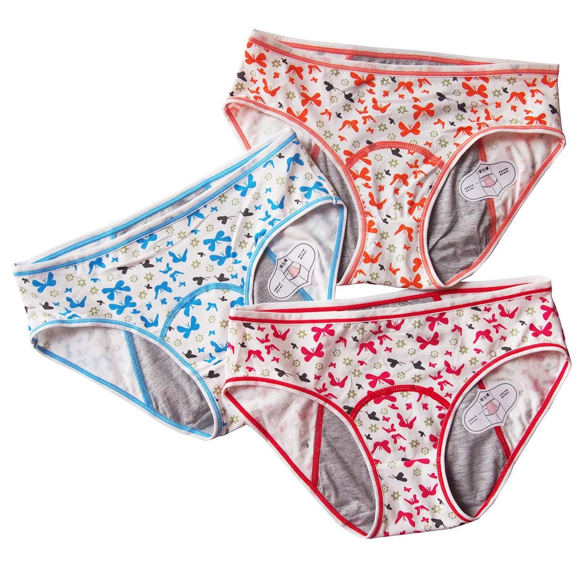3 Pack Teens Protective Underwear Leakproof Panties Women Postpartum Briefs