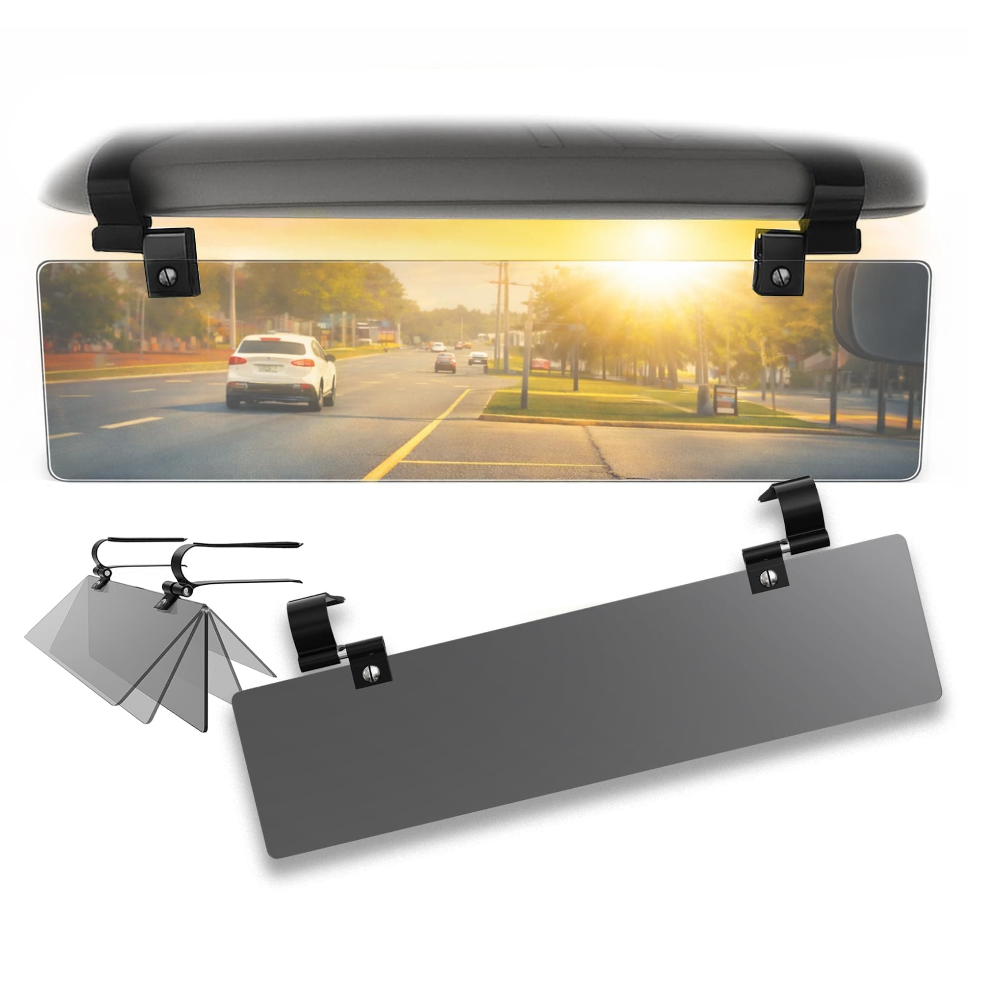 Gray Polarized Car VIsor Extender