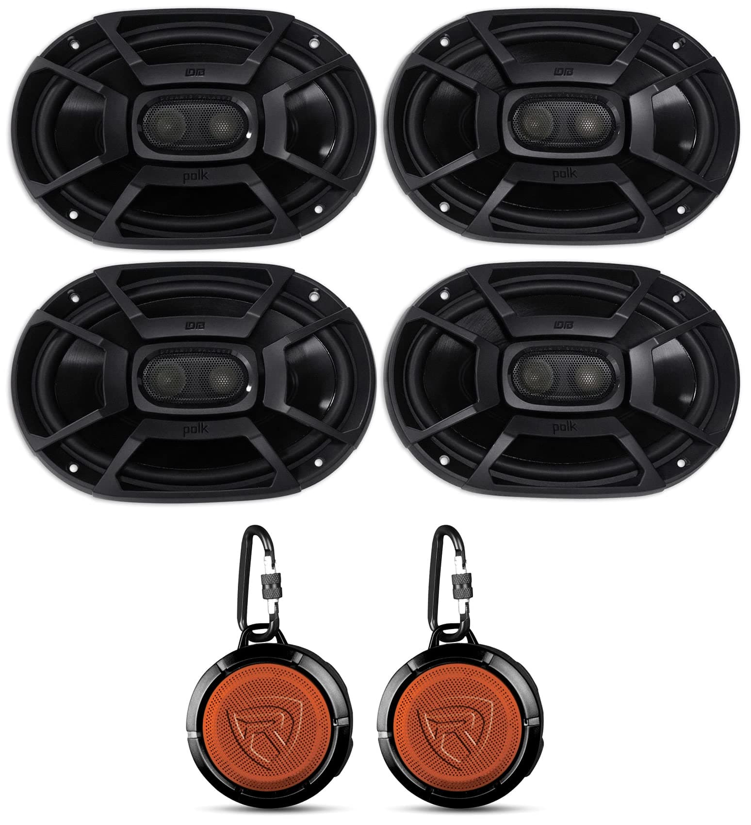 (4) Polk Audio DB692 6X9 450 Watt Car Audio Marine/ATV/Motorcycle/Boat Speakers