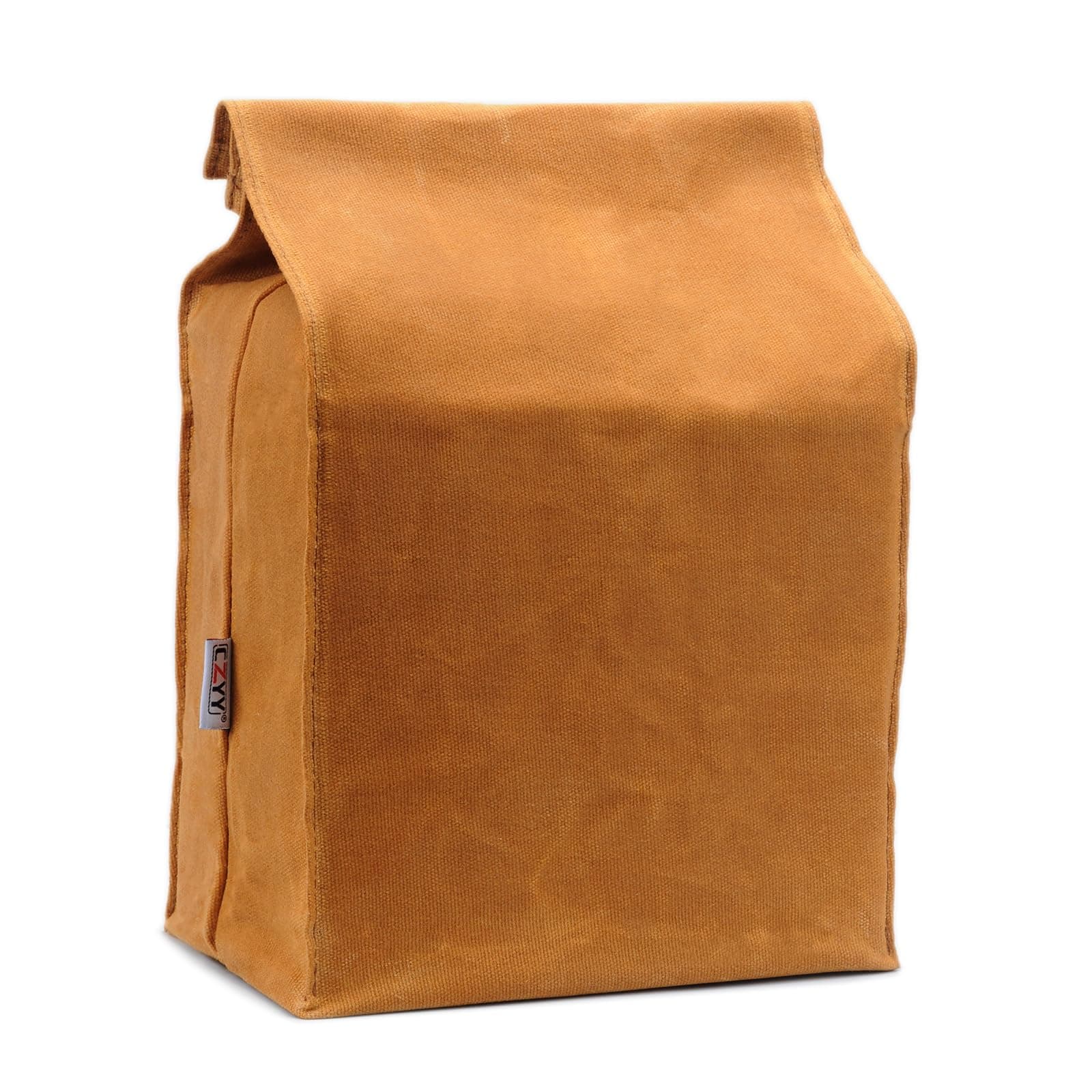 CZYY Waxed Canvas Lunch Bags Brown Paper Bag Styled - Classic Updated - Reusable and Washable, Worthbuy Lunch Box for Men & Women