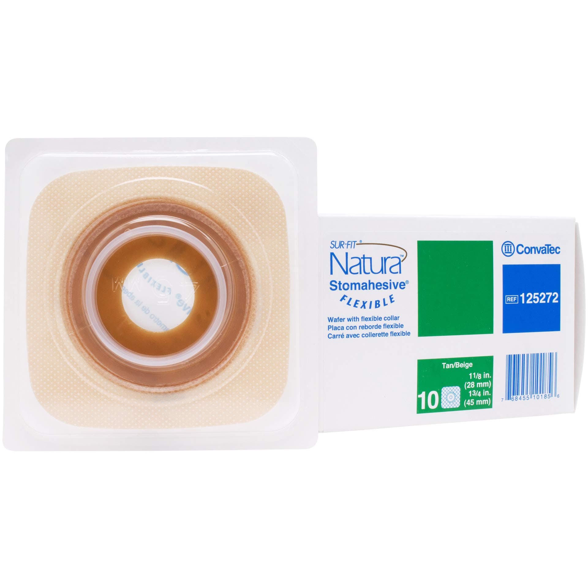 SUR-FIT Natura stomahesive Flexible pre-Cut Skin Barrier, 10 Count