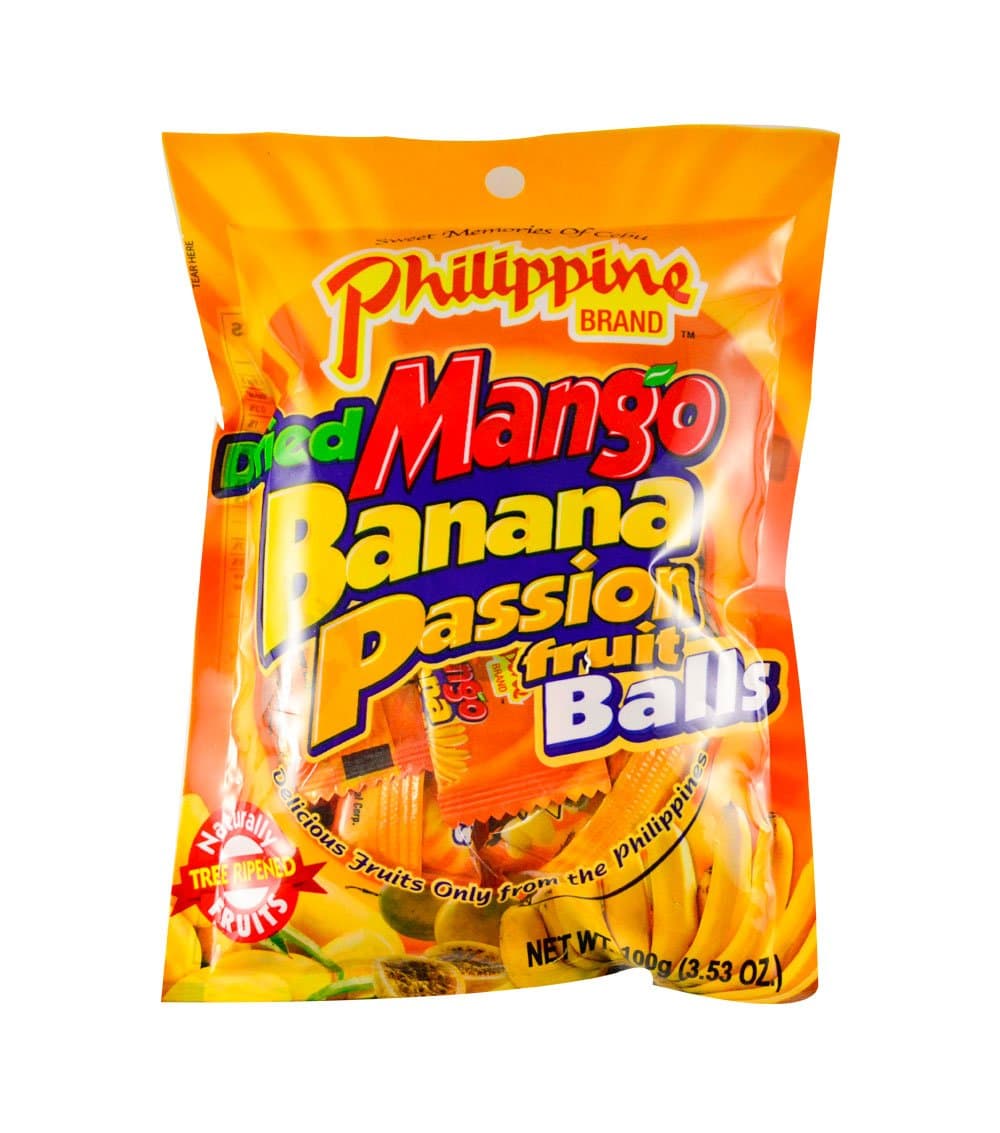 Philippine Dried Mango Banana Passionfruit Balls, 3.5 oz
