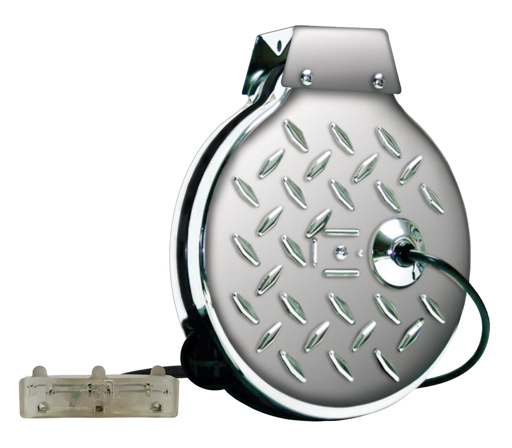 Cliplight222308 Chrome Tri-Tap Diamond-Stamped Steel Cord Reel