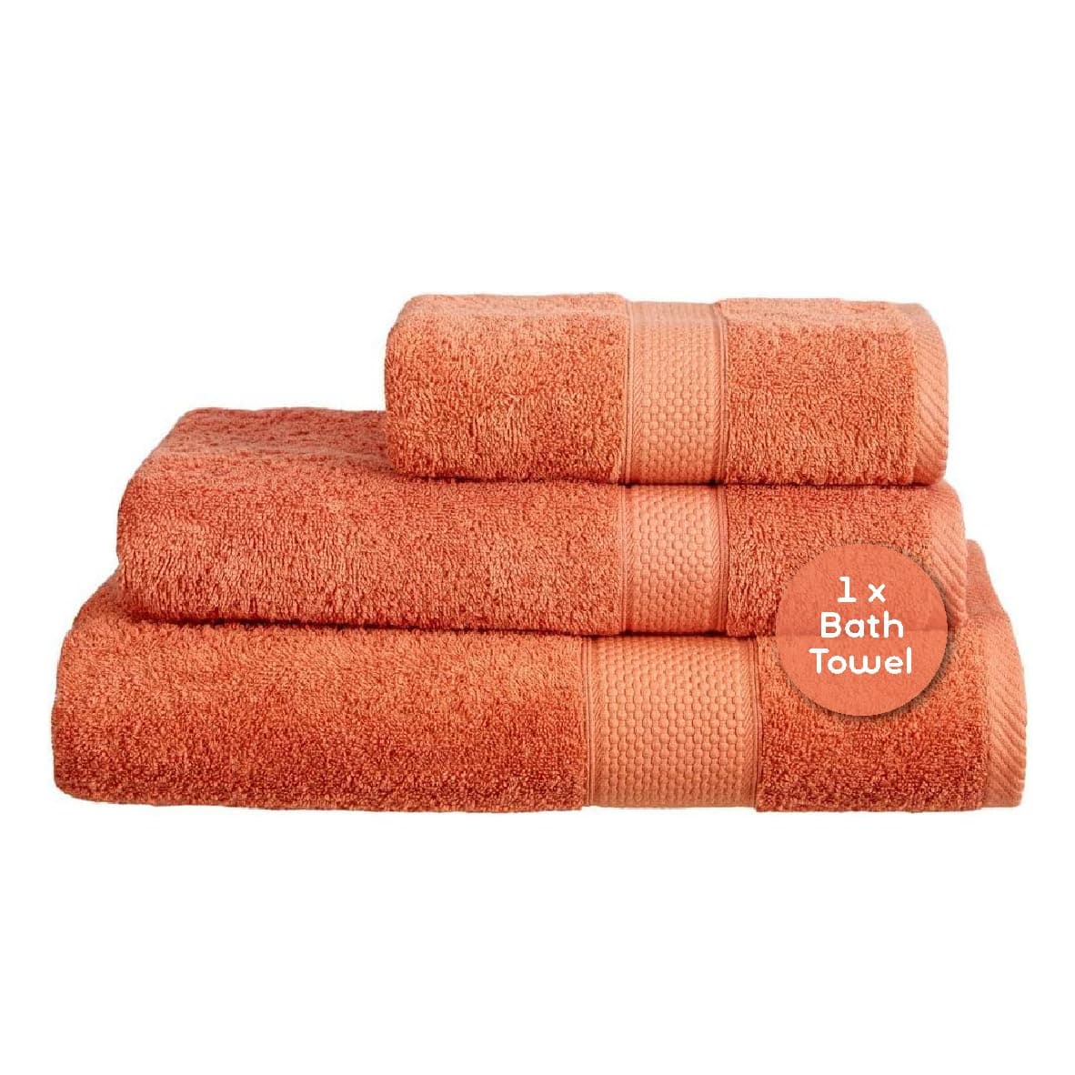 Turkish Cotton Bath Towels, Large Bath Sheet for Shower, Beach and More, Soft and Luxurious, Super Absorbent, Machine Washable (Terracotta)