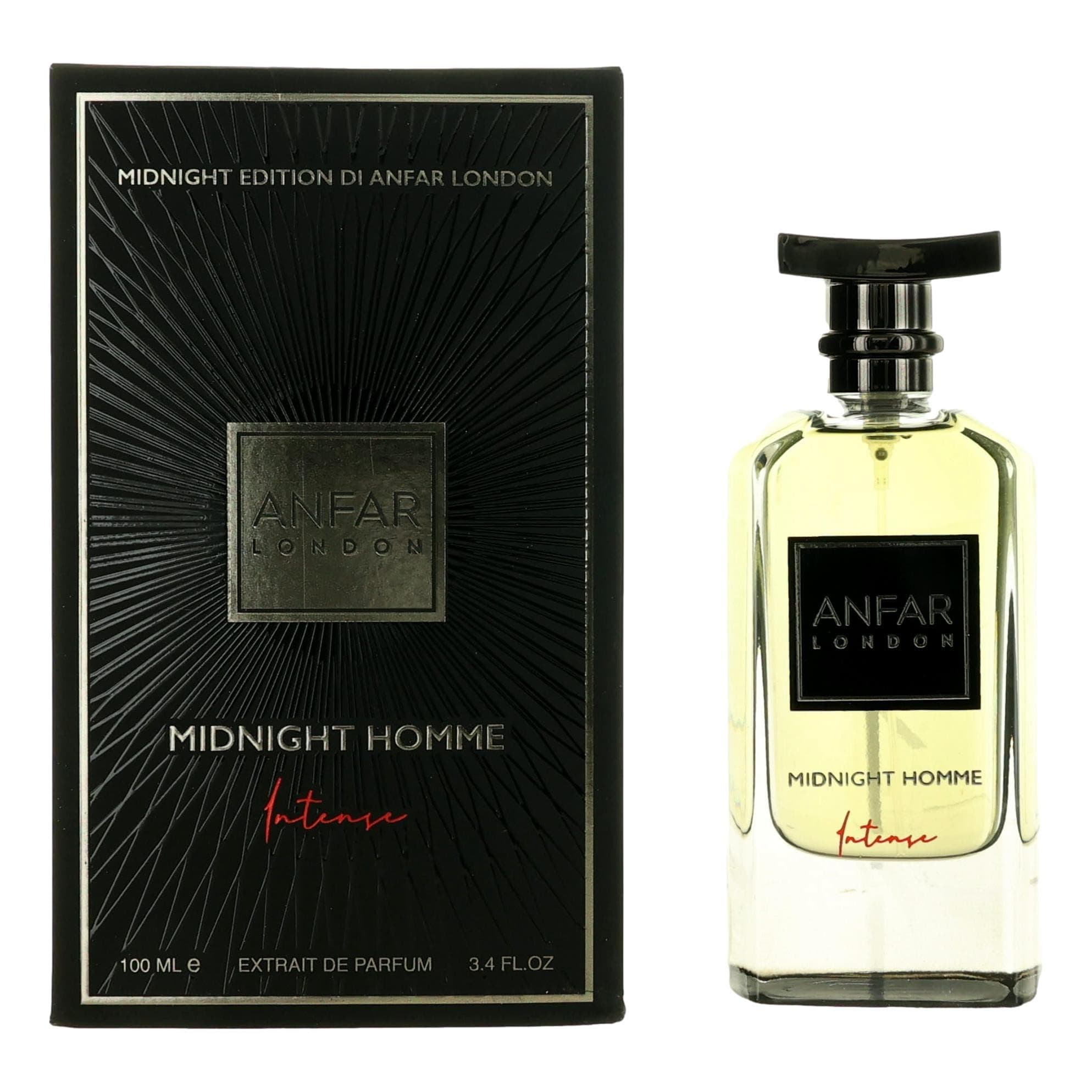 Midnigth Edition - Midnigth Homme Intense by Anfar for Men - 3.4 oz Extrait De Parfum Spray