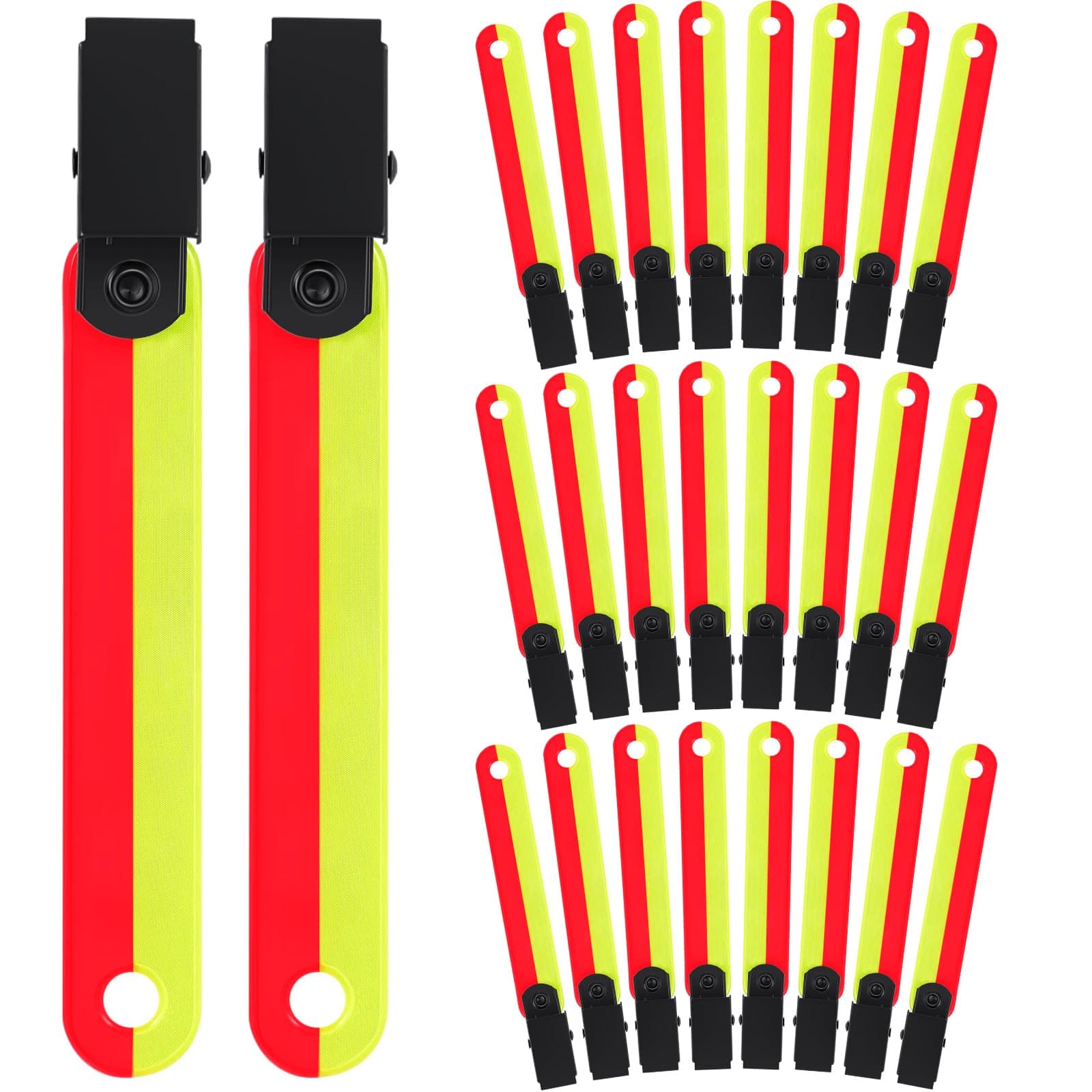 24/48/72/96/120 Pcs Trail Markers for Hunting Reflective Trail Markers High Visibility Glow Tree Reflector Tags with Clip for Tree Stand Hunting Hiking Camping