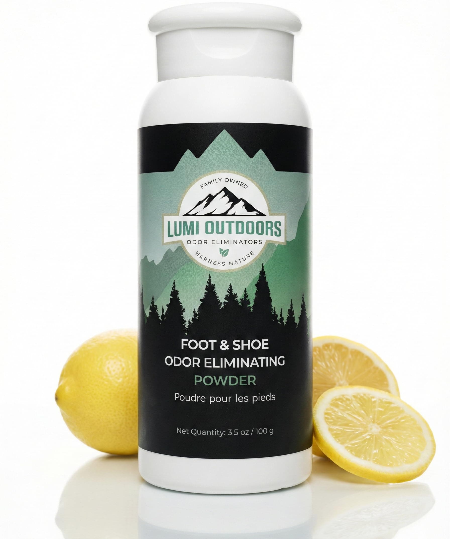Natural Foot Powder Deodorizer & Shoe Odor Eliminator - Talc Free Foot Deodorant