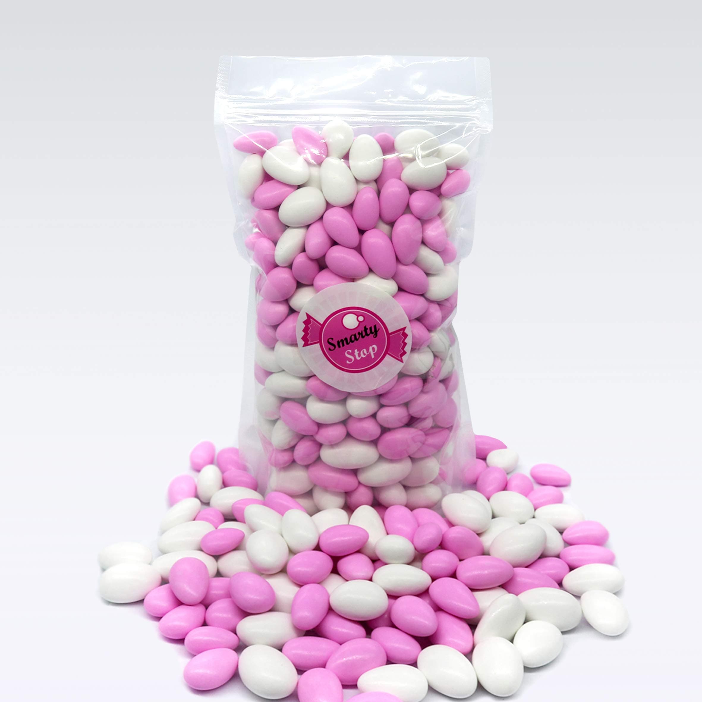 Smarty Stop Jordan Almonds (Light Pink & White - Pastel Colors, 10 Pound (Pack of 1))
