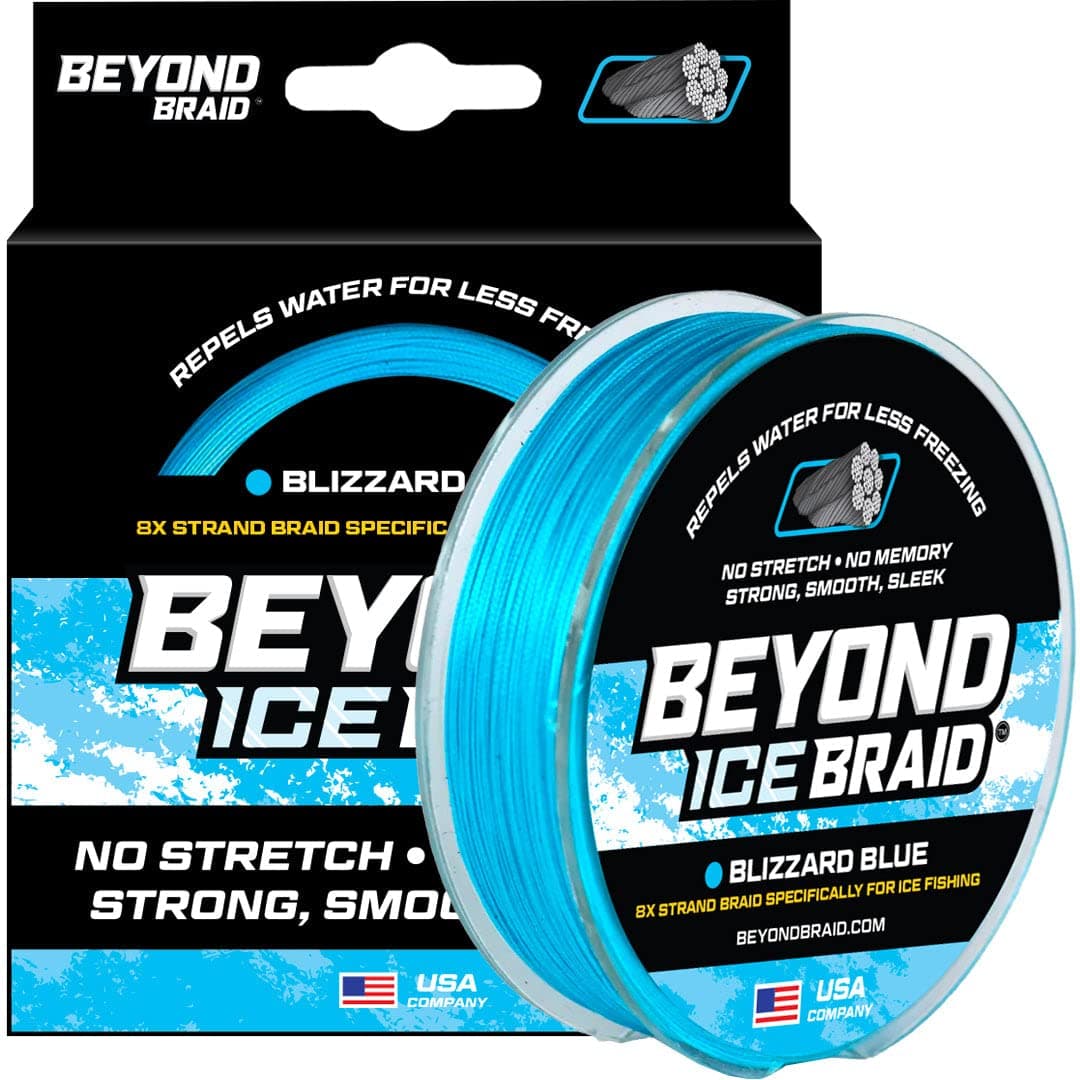 Beyond Braid Ice Braid – Ultra Strong 8-Strand Braided Fishing Line, Zero Memory, Designed for Ice Fishing – 100 Yards
