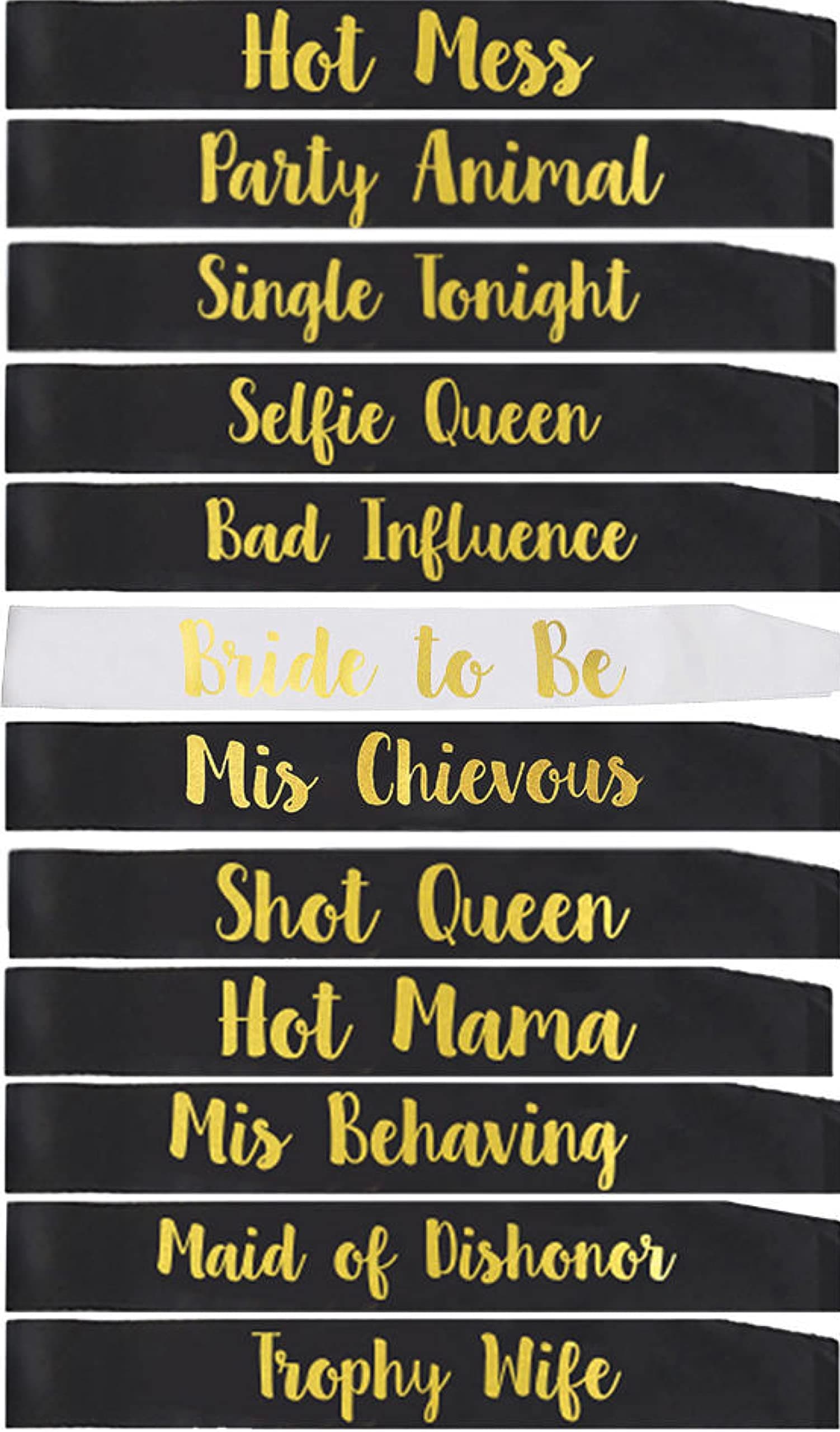 Bride sash/Bridesmaid sash(12 Pack)