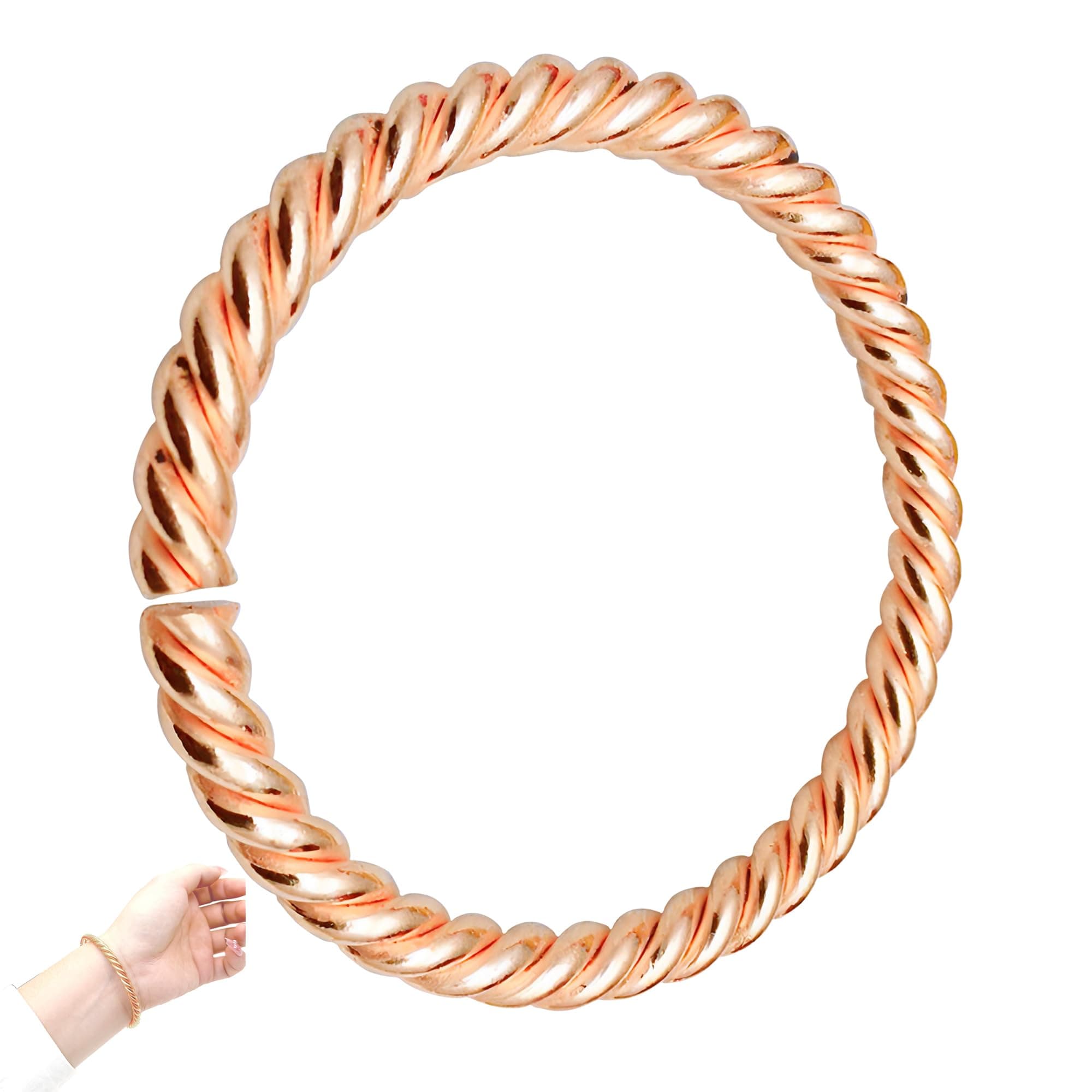 Copper Tensor Bracelet, Pure Copper Tensor Ring Bracelets Solid copper Twisted Handmade Bangle For Women Men Health Jewelry Gifts