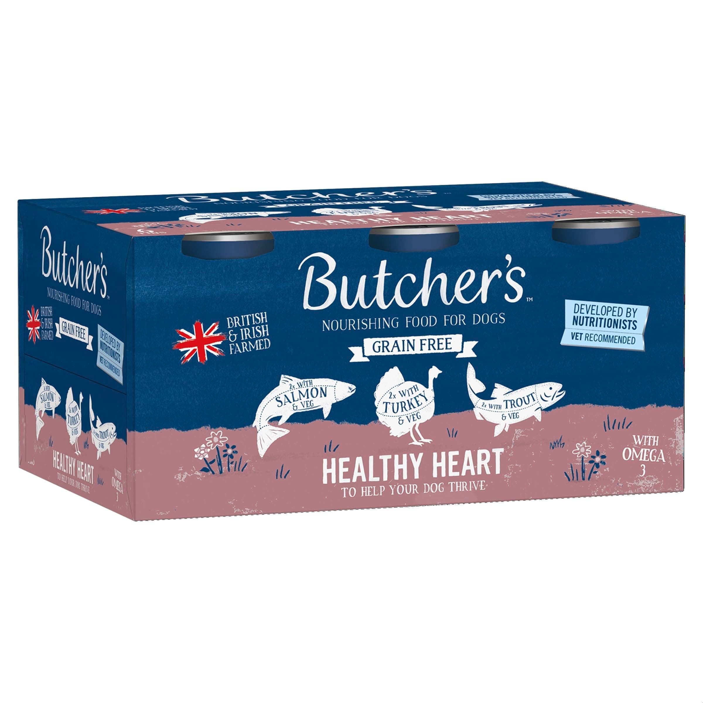 BUTCHER'S Healthy Heart Dog Food Tins, 6 x 390 g