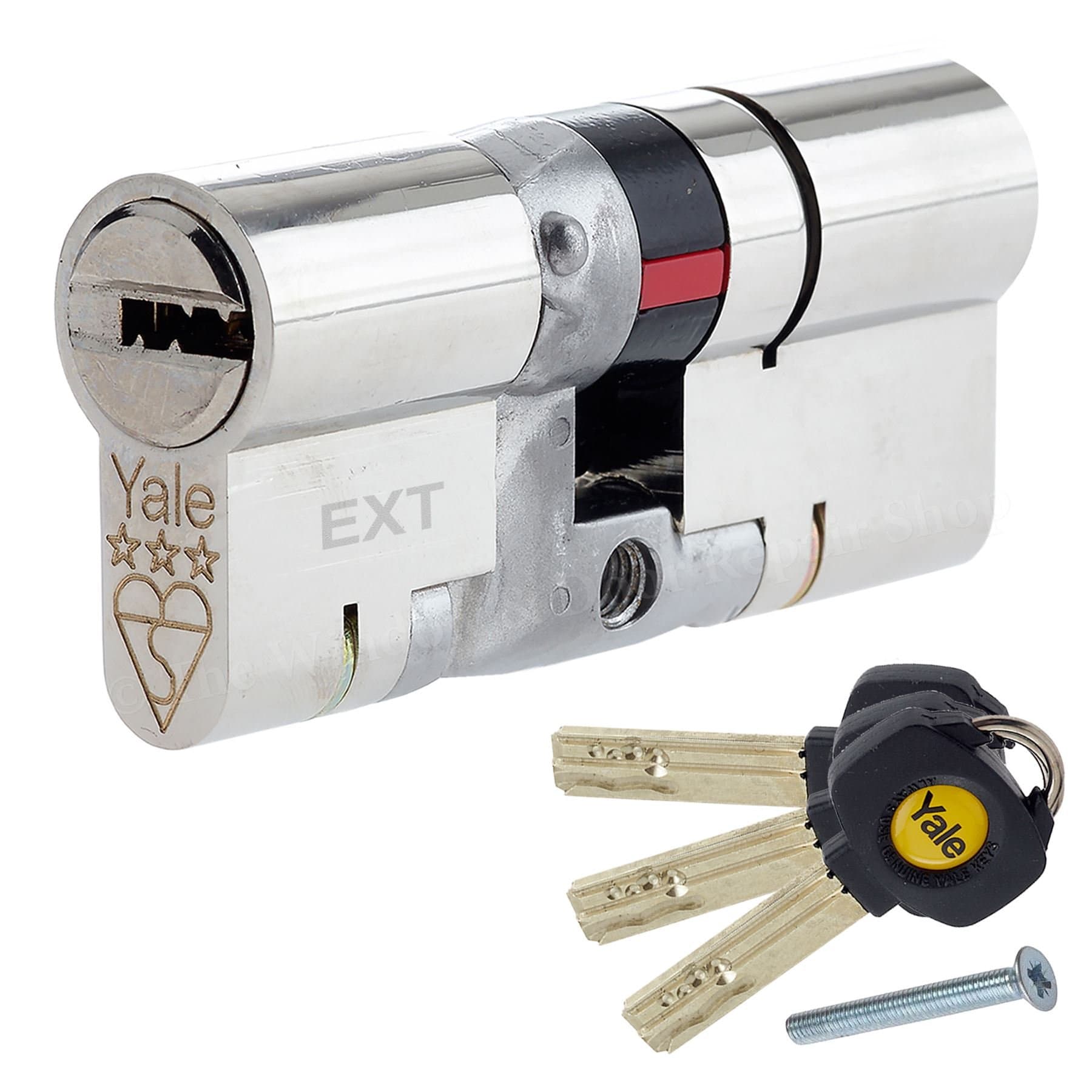 50 (INT) X 40 (EXT) 50/40 Nickel YALE Platinum 3 Star Euro Cylinder Barrel Anti Snap Bump High Security uPVC Door Lock TS2007:2014 Lock