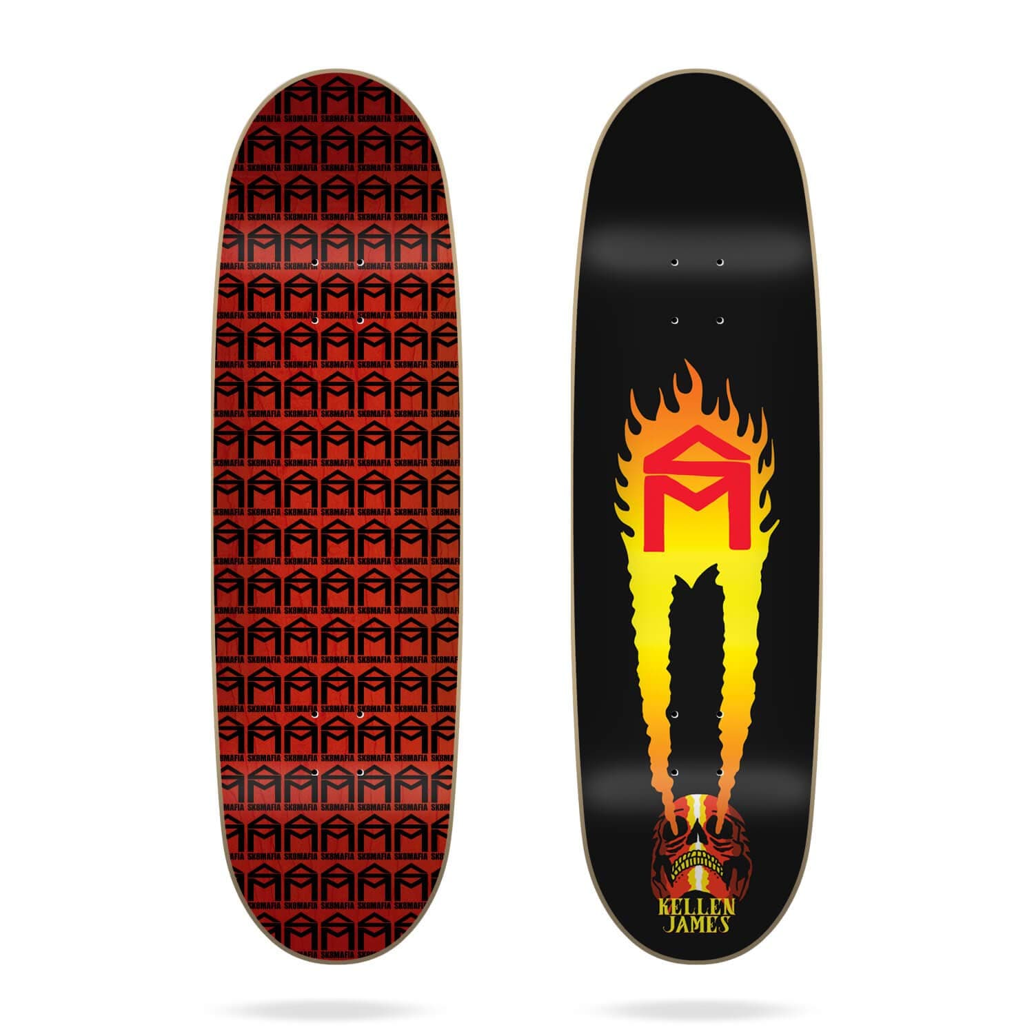 SK8MAFIA Kellen James Flame 8.75"x32" Deck Board, Adult Unisex, Multicolor (Multicolor), One Size