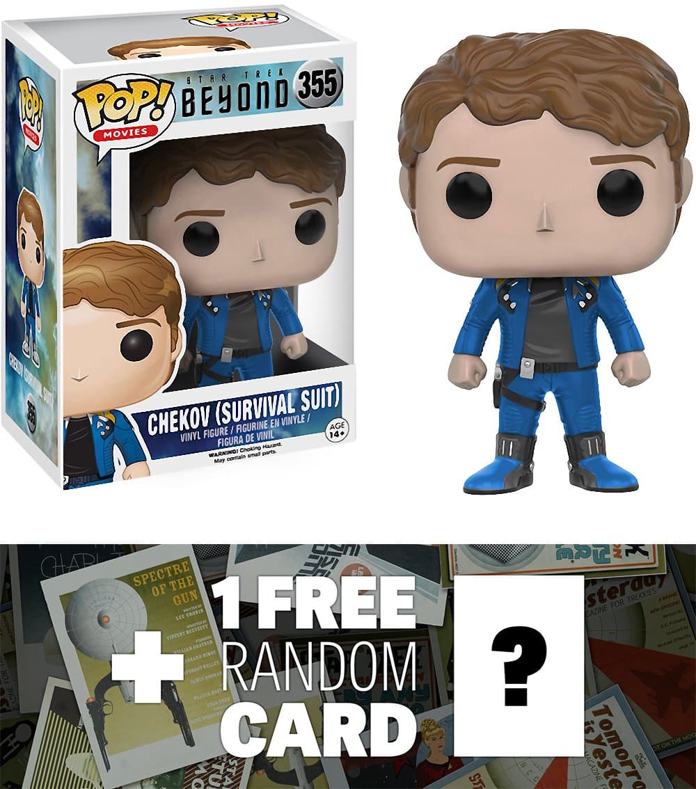 Funko Chekov - Survival Suit (GameStop Exclusive): P O P ! Vinyl Figure Bundle with 1 Compatible Theme Trading Card (104944)