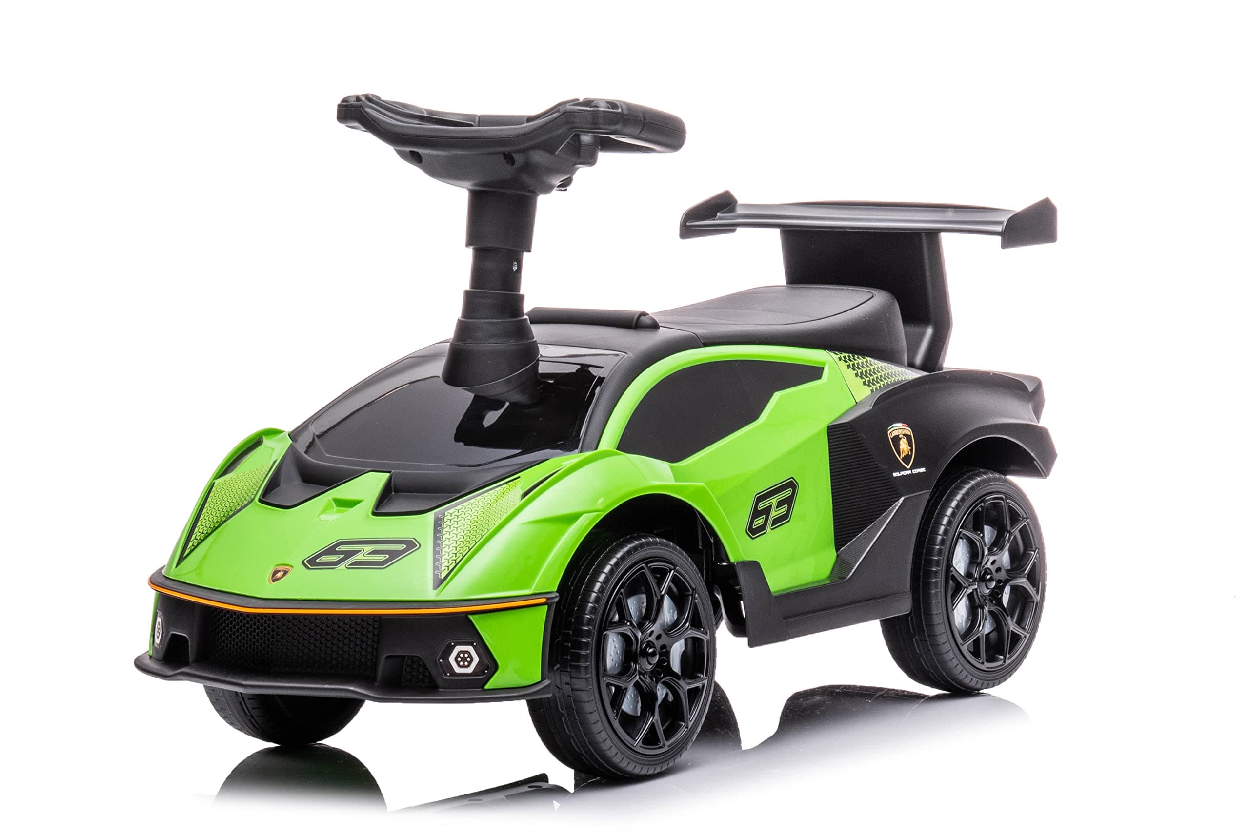 RICCO Toys Lamborghini Licensed Kids Foot to Floor Push Along Ride On Sliding Toy Car for 12-36 Months Olds (GREEN)