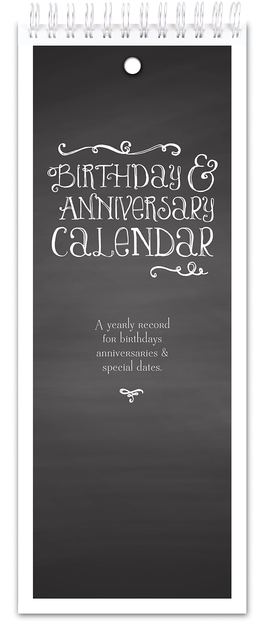 Chalkboard Style Perpetual Birthday & Anniversary Calendar