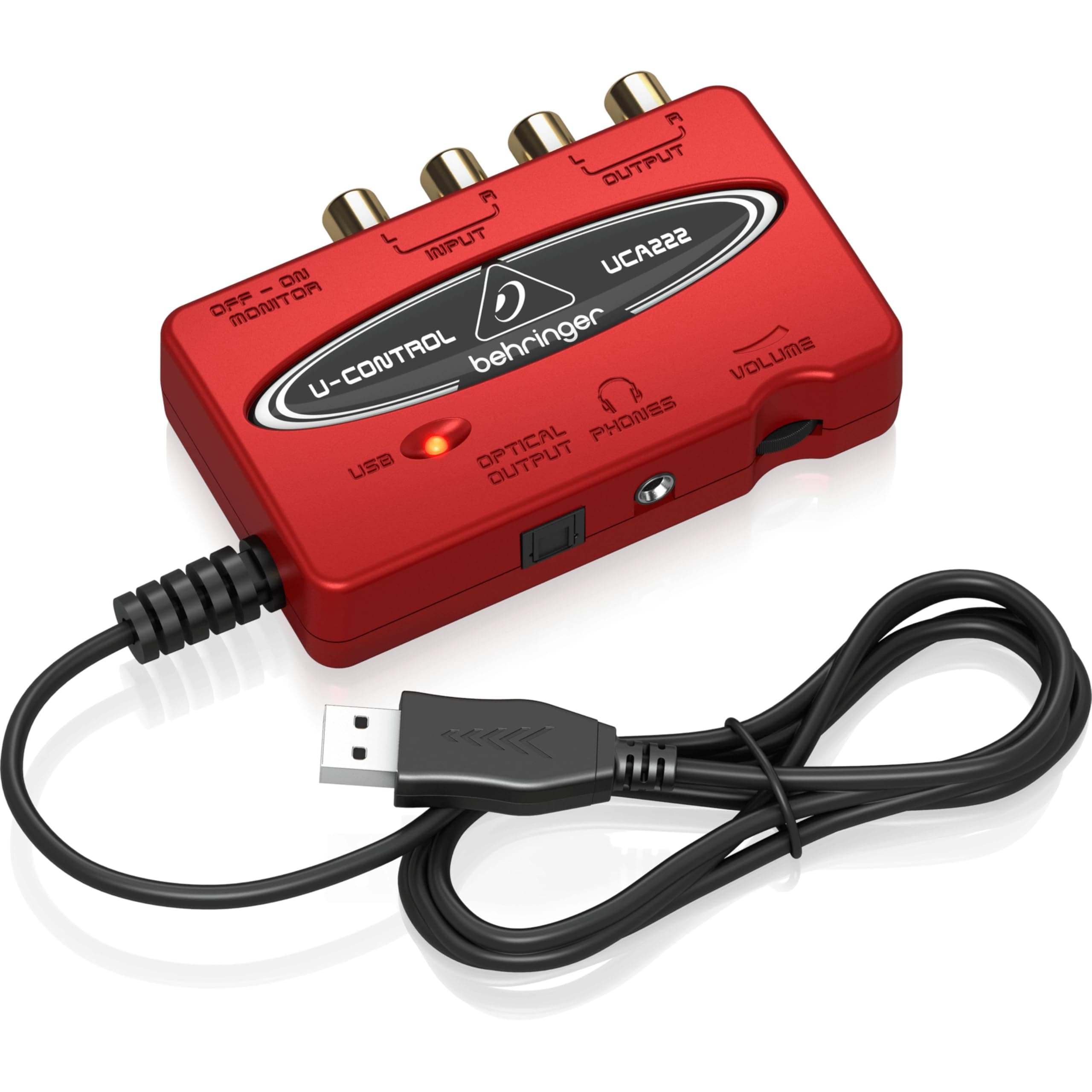 UCA222 USB Audio Interface, 2x2 RCA to USB Converter for Analog-to-Digital Audio Recording on PC and Mac