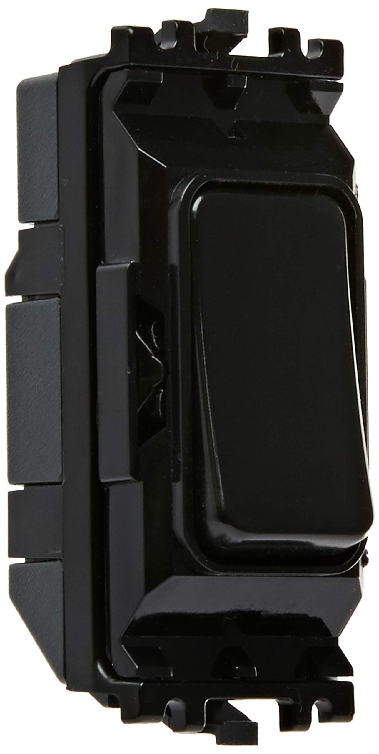 MK Electric Grid Plus 20 Amp 1 Way DP Black Switch Module