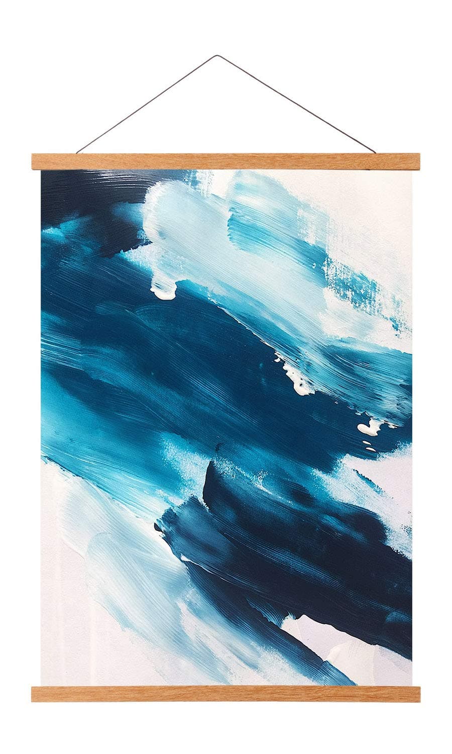 FALAMON Magnetic Poster Hanger Frame, 16x20 16x24 16x22 Teak Wood Magnet Poster Frame for Posters, Prints, Photos, Pictures, Maps, Scrolls, and Canvas Artwork